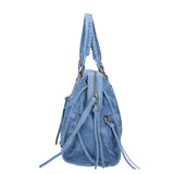 Elara Borsa a spalla da donna Vera pelle 06090-BLU JEANS Gave Lux