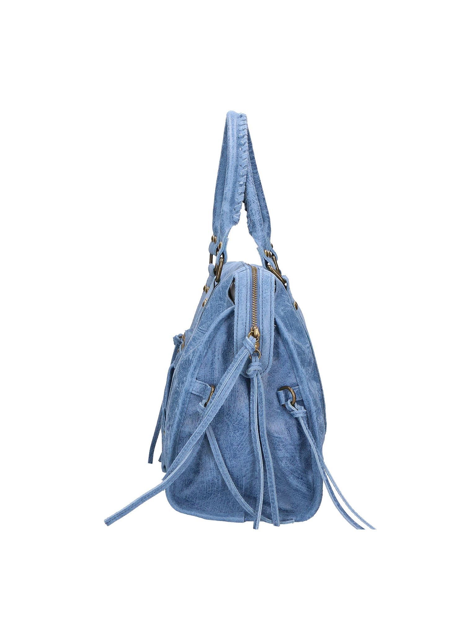 Elara Borsa a spalla da donna Vera pelle 06090-BLU JEANS Gave Lux
