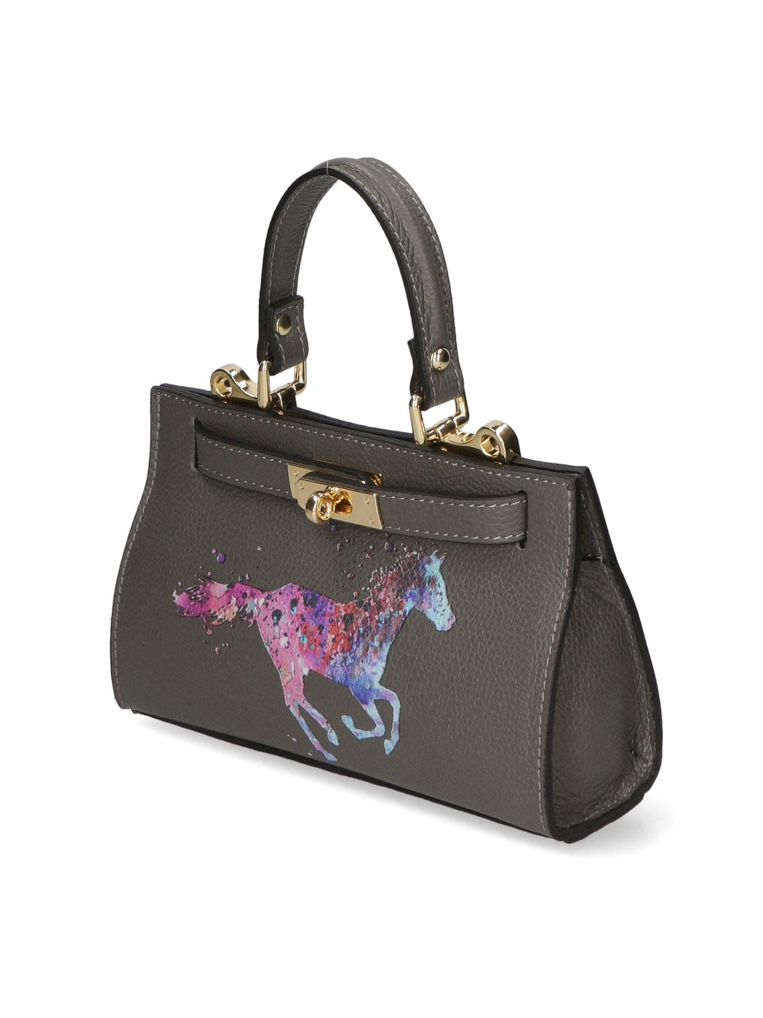 Noel Borsa a mano da donna Vera pelle 04265-D27 GRIGIO SCURO DARK GREY Gave Lux