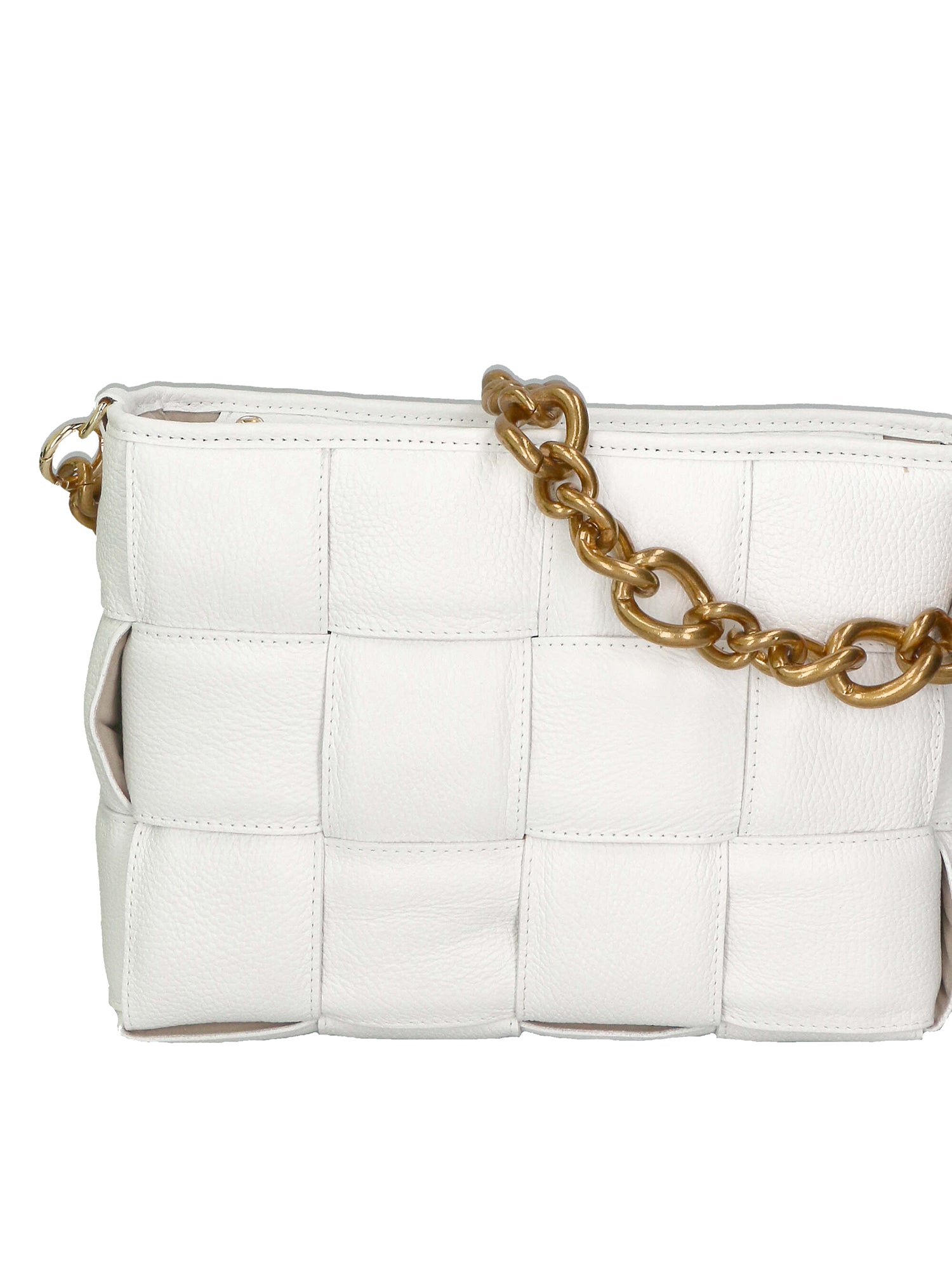 Agostina Borsa a mano da donna Vera pelle 04691-BIANCO WHITE Gave Lux