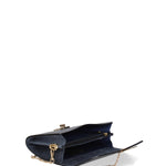 Borsa a tracolla da donna Vera pelle 00734-LU26 BLU SCURO Viola Castellani
