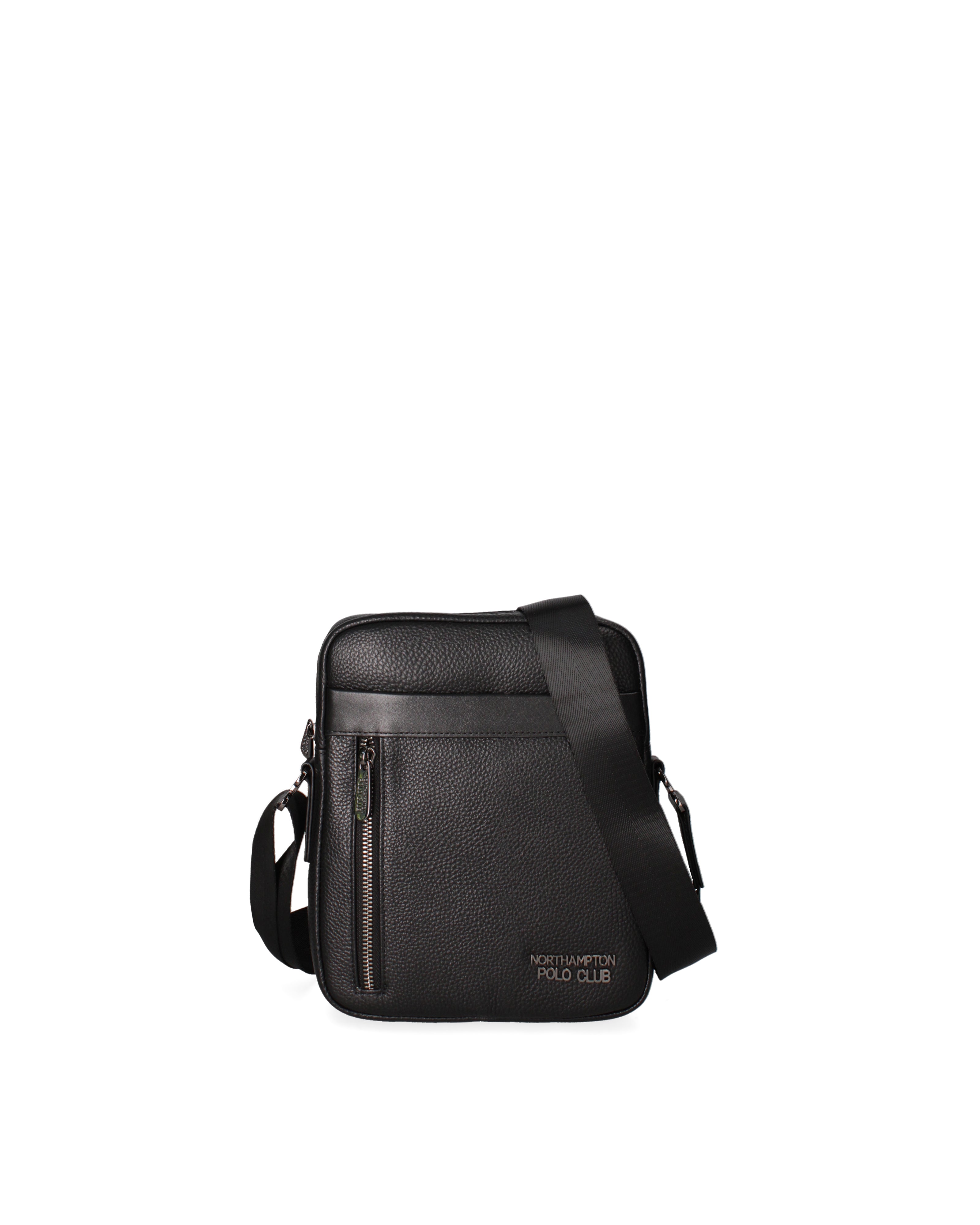 Borsa a tracolla uomo vera pelle Casual PC3217-NERO Northampton Polo Club
