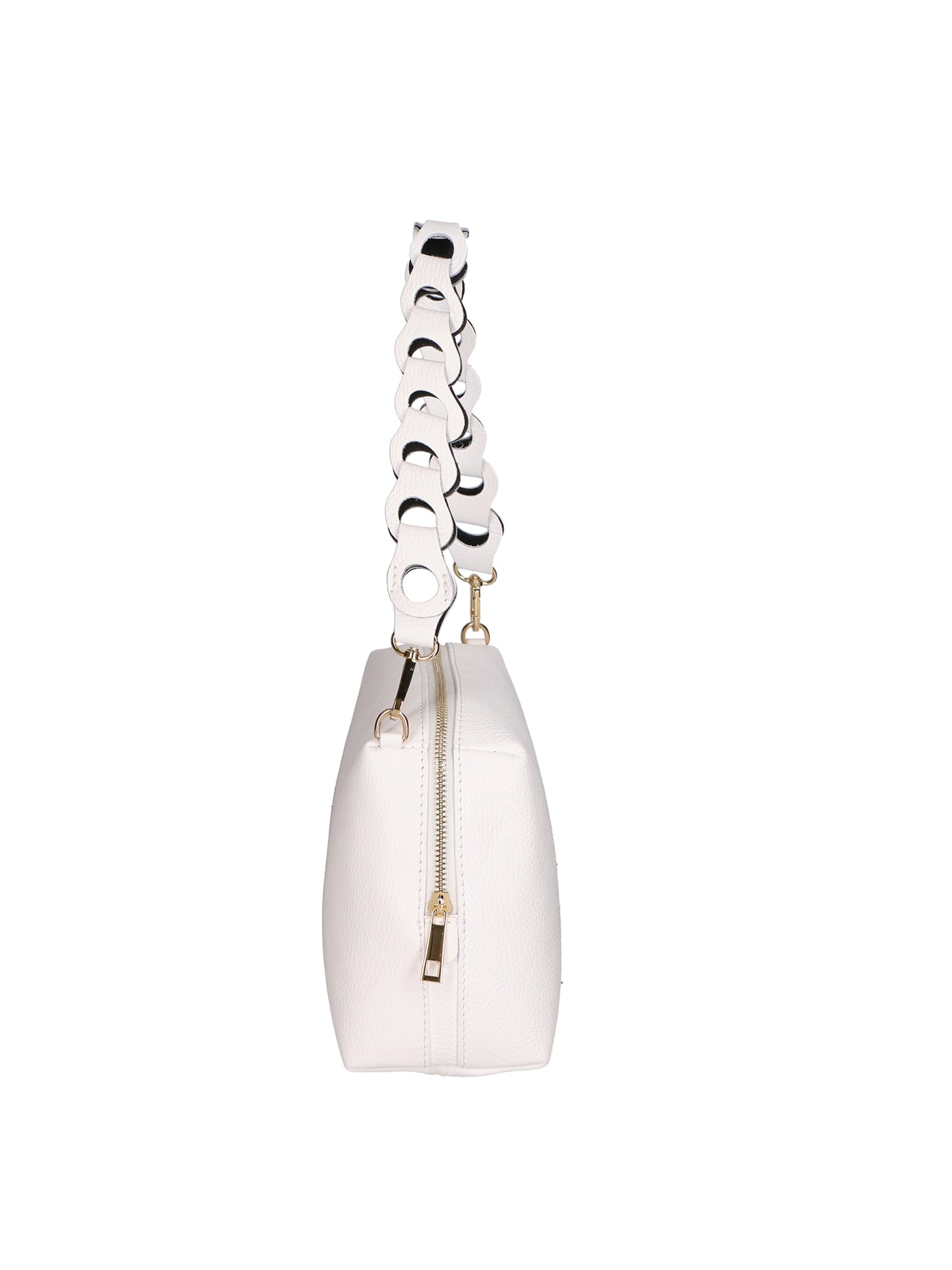 Livia Borsa a spalla da donna Vera pelle 06443-BIANCO Gave Lux