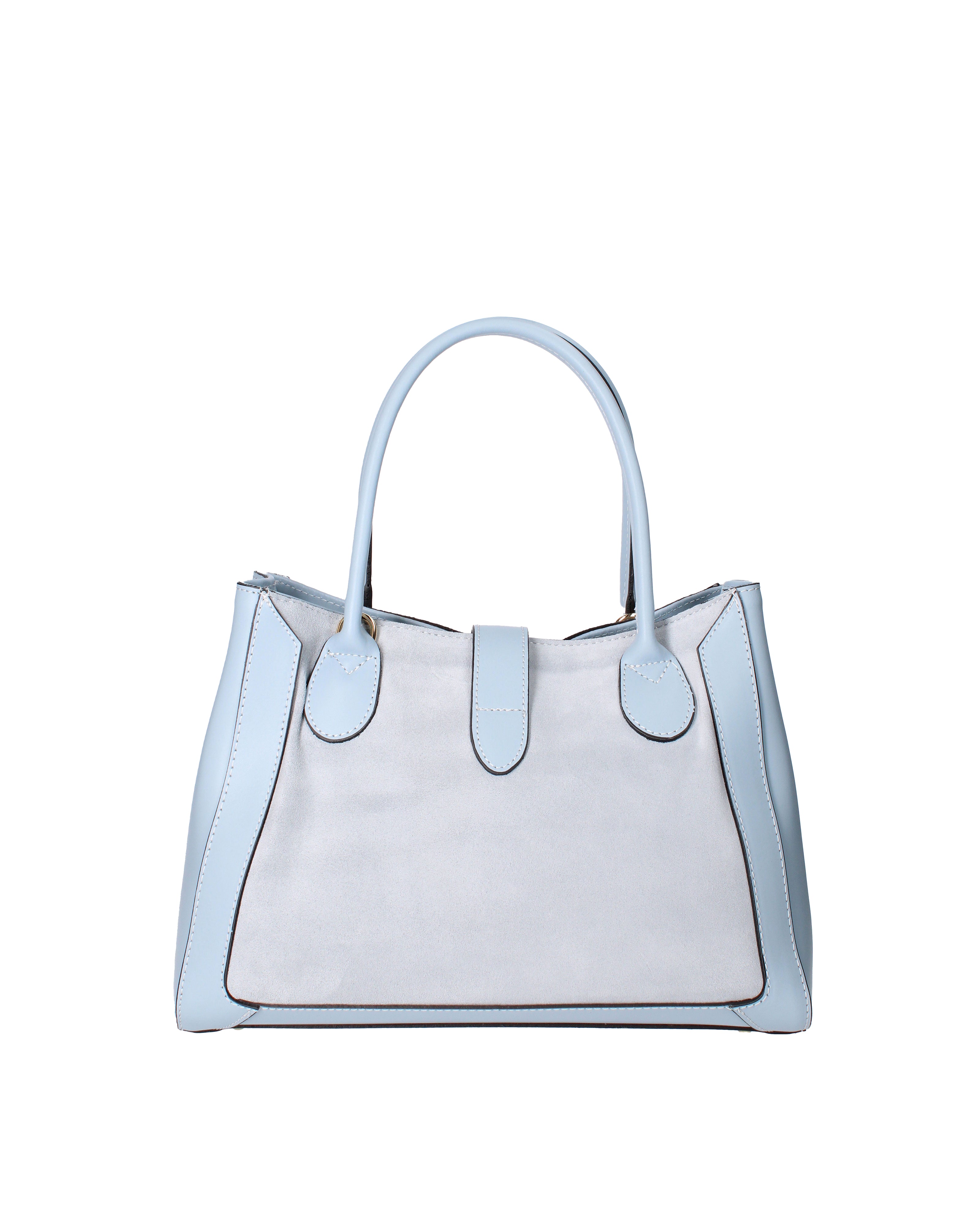 Jordana Borsa a mano da donna Vera pelle e suede 07150-L366 CIELO Viola Castellani