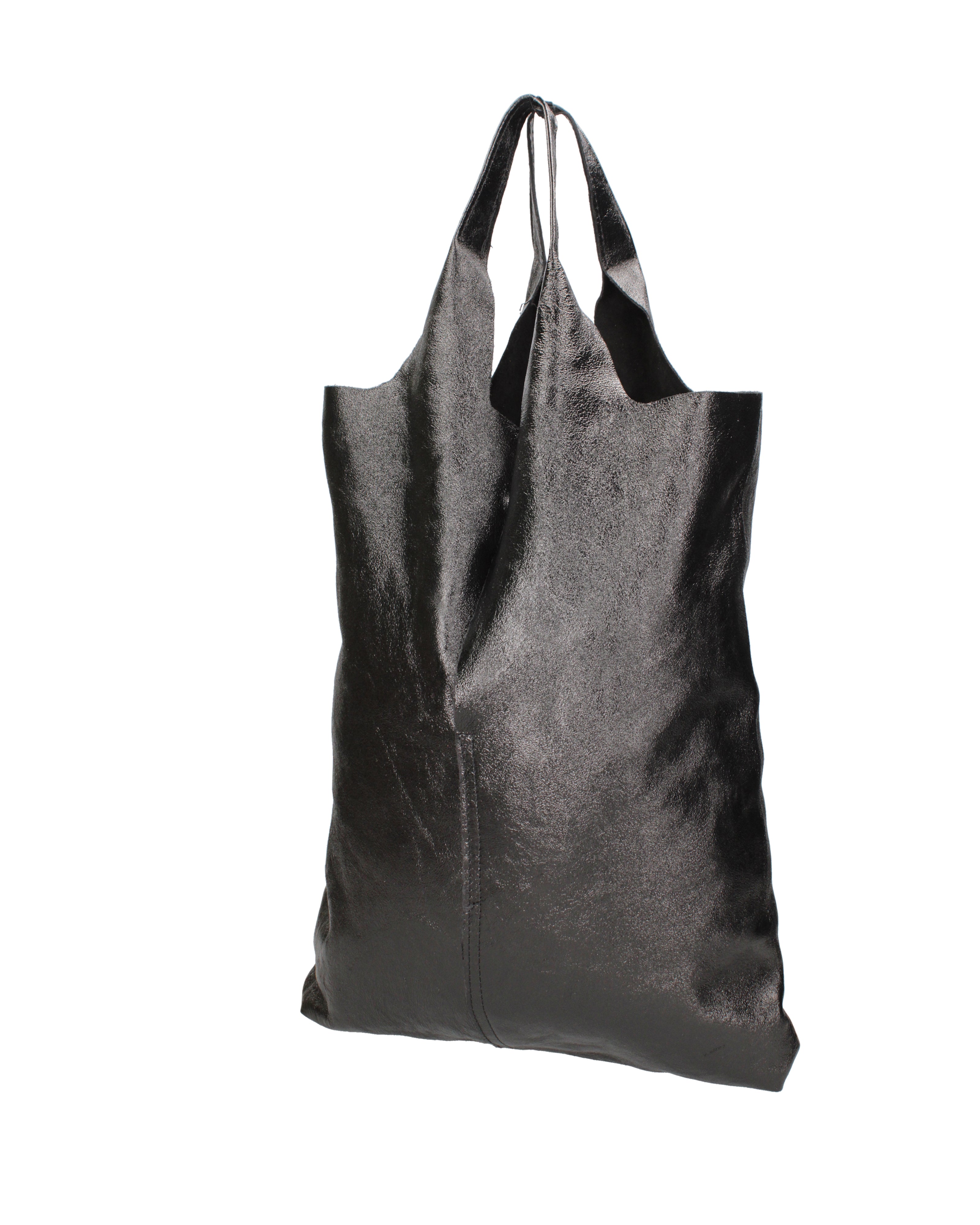 Argenta Borsa a spalla da donna Pelle laminata 05358-L022 NERO Gave Lux