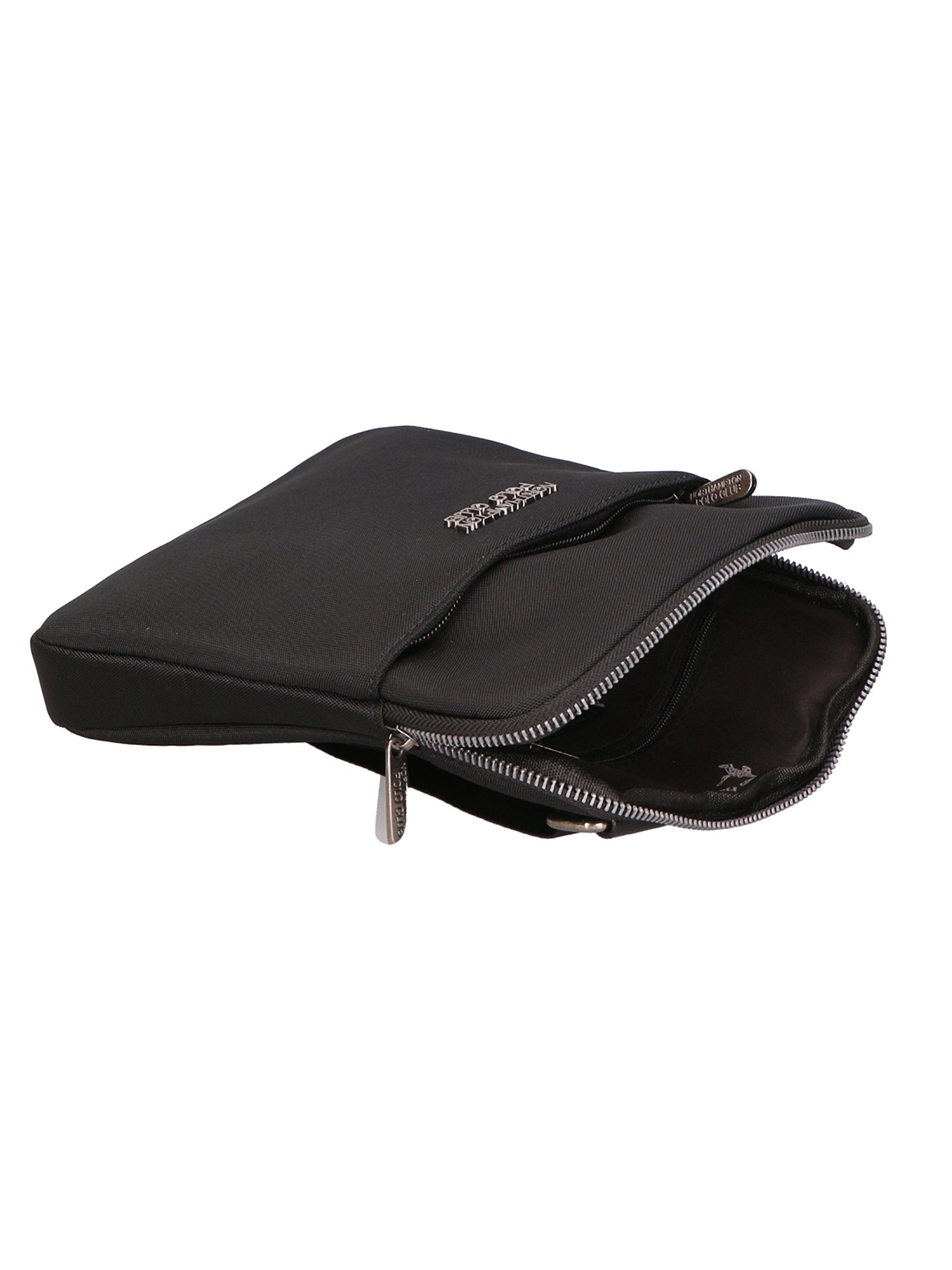 Borsa a tracolla uomo Pelle vegana + Tessuto PCL3153-BLACK Northampton Polo Club