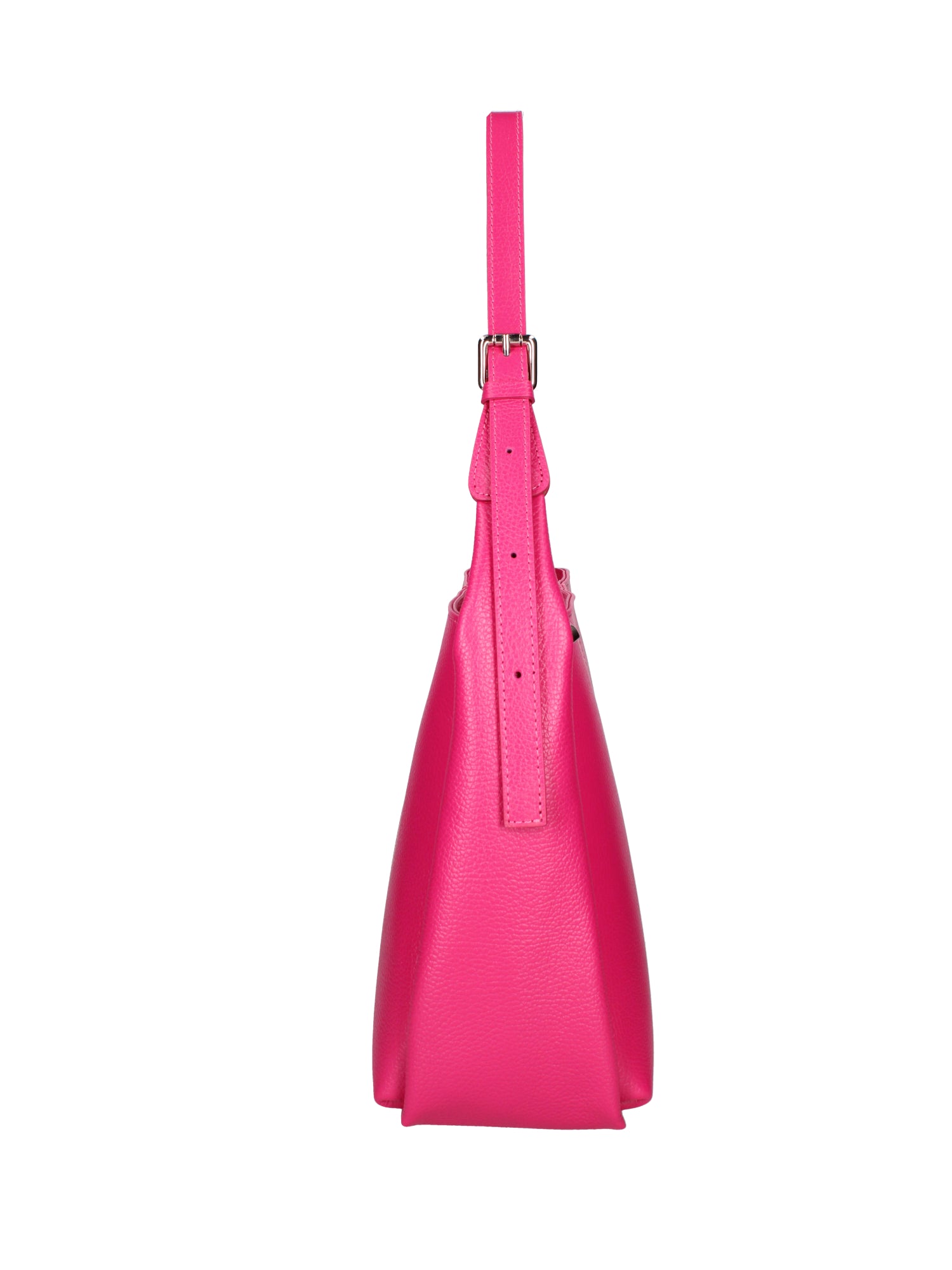 Borsa a spalla da donna Misto pelle e tessuto 07157-D02 FUXIA Roberta Rossi