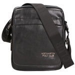 Borsa a tracolla uomo in pelle PU Casual PCL3081-BLACK Northampton Polo Club