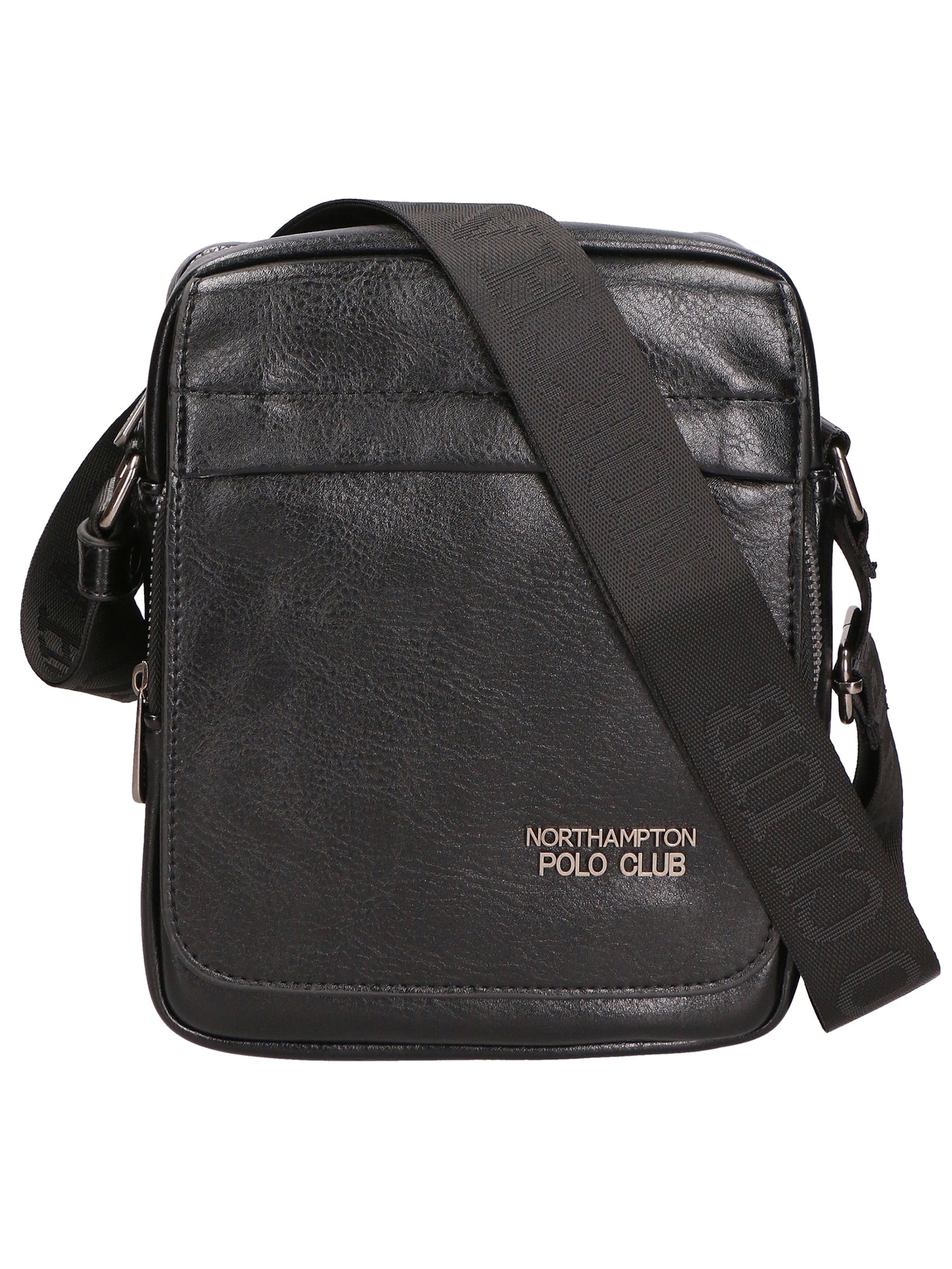 Borsa a tracolla uomo in pelle PU Casual PCL3081-BLACK Northampton Polo Club