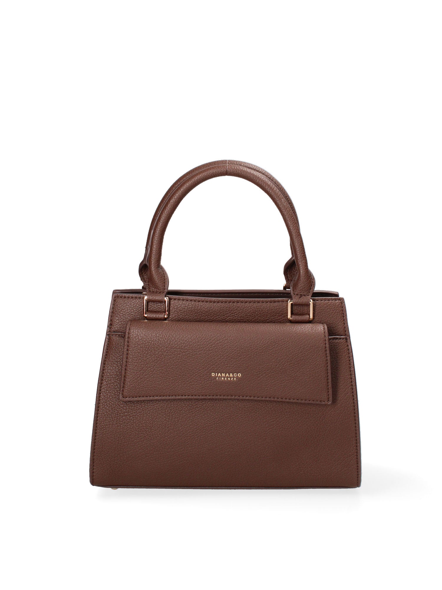 Borsa a mano da donna Ecopelle e Zip 614-2-CHOCOLATE Diana&co