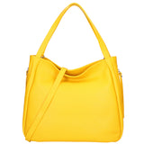 Borsa a spalla da donna Misto pelle e tessuto 07155-D04 GIALLO Roberta Rossi