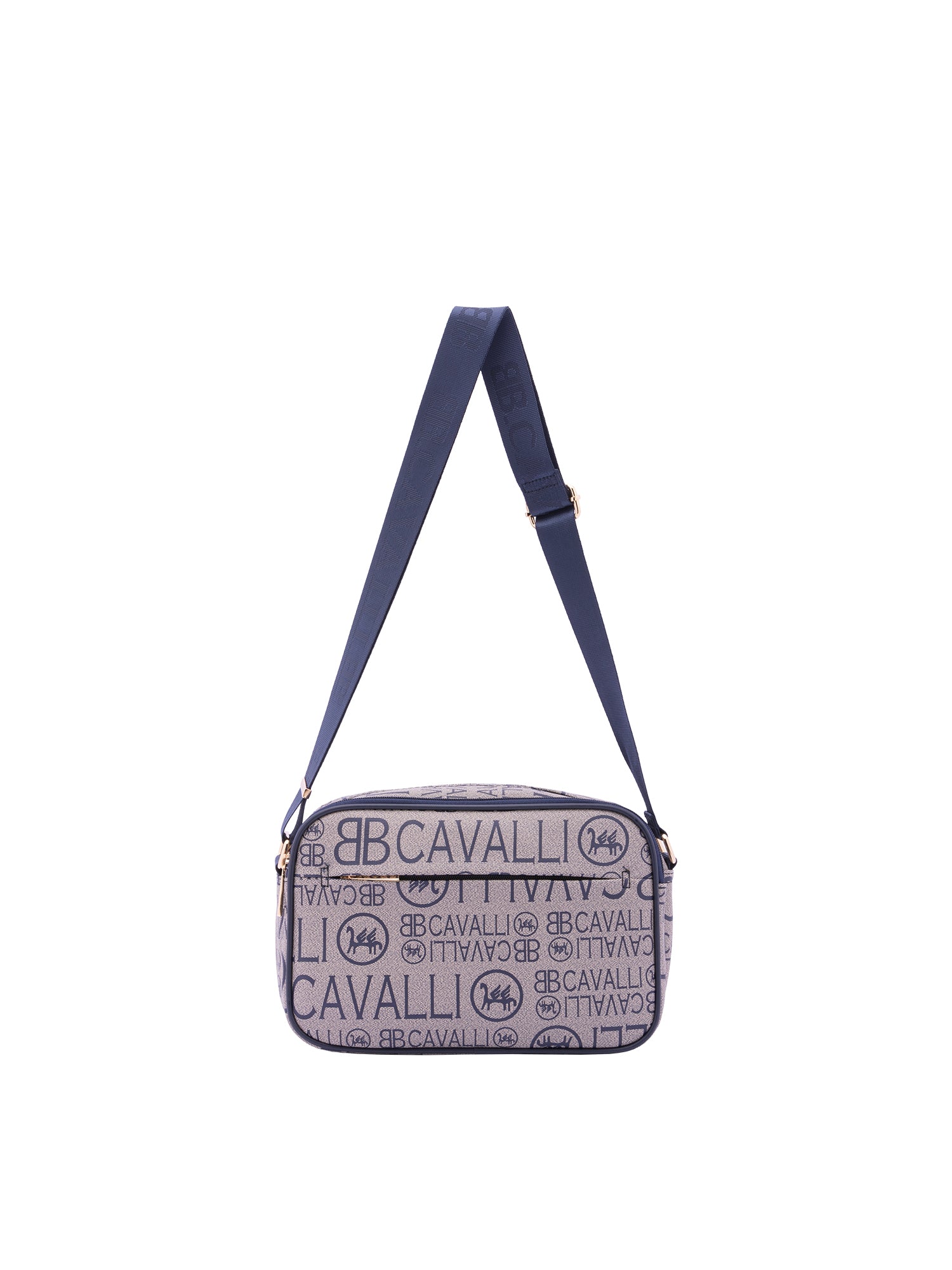 Borsa a tracolla da donna Ecopelle BC1374-BLU B Cavalli