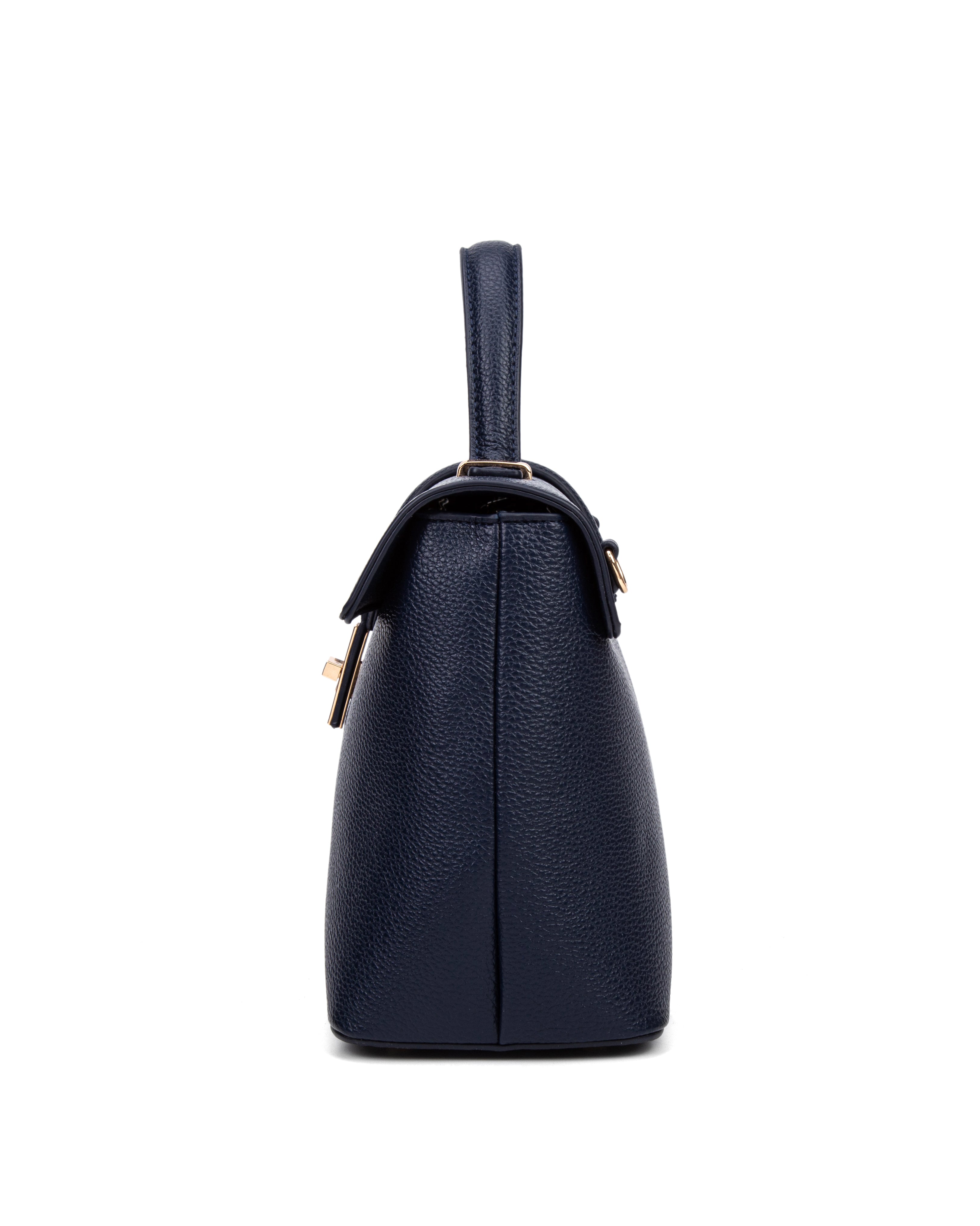 Borsa a mano da donna 100% pelle vegana PU 755-2PT-NAVYBLUE Diana&co
