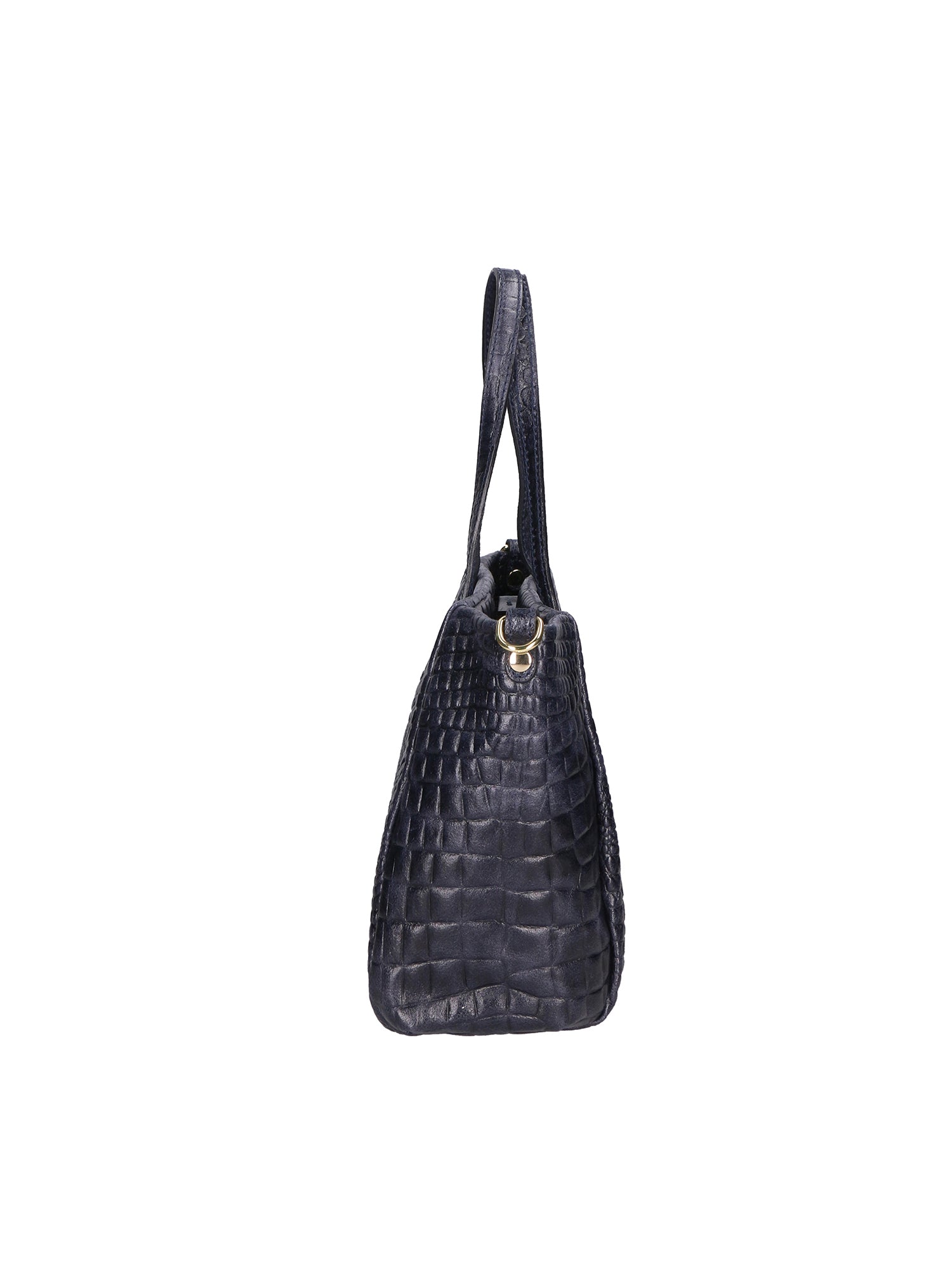 Lorella Borsa a spalla da donna Vera pelle croco 06499-013 BLU NAVY Gave Lux