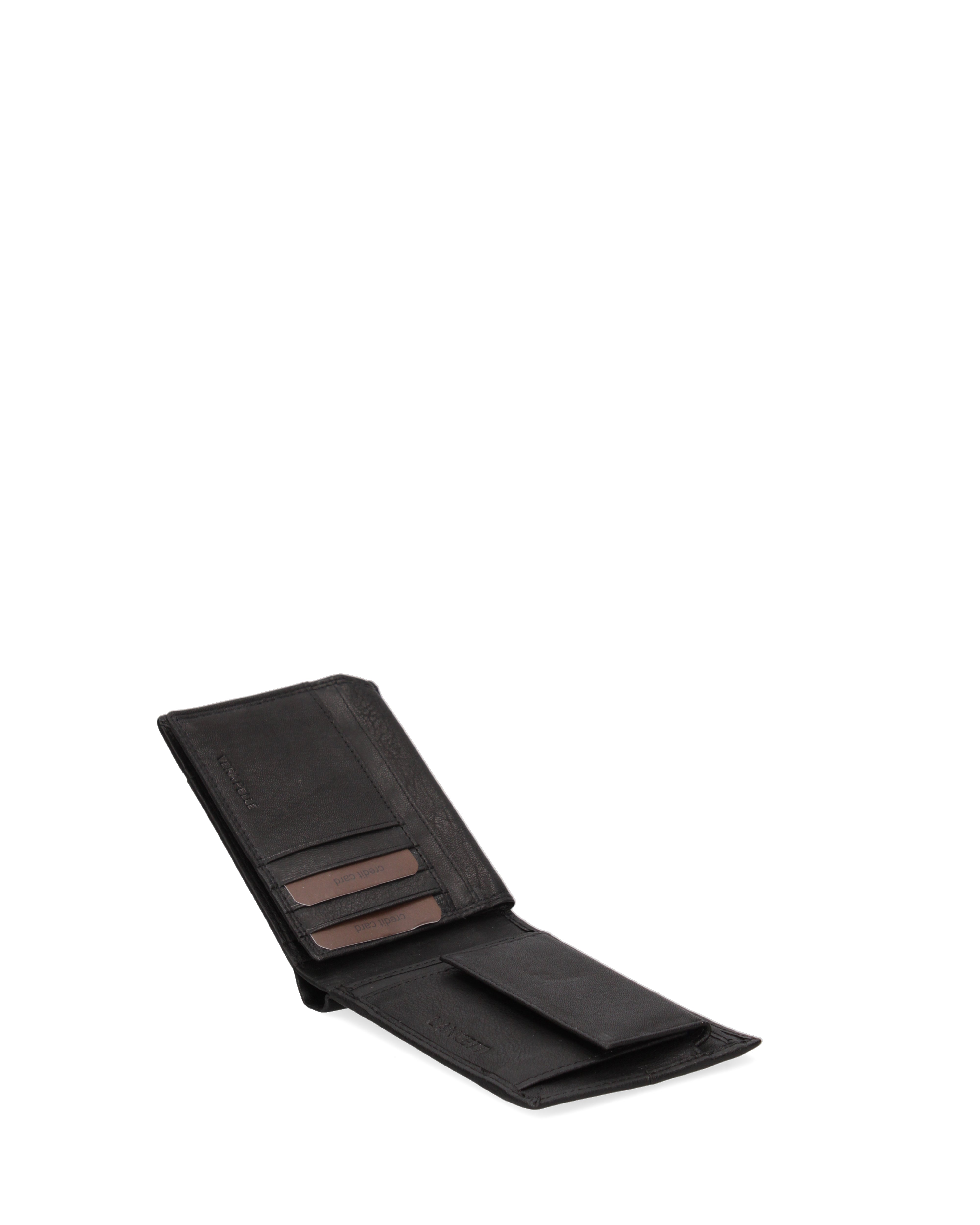 Portafoglio uomo in vera pelle Casual LL760-04-NERO Lancetti