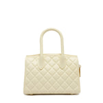 Borsa a mano da donna 100% PVC FLAT MINNY-BEIGE PRESTINE + OFF GOLD Marc Ellis