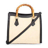 Eterea Borsa a mano da donna Misto pelle e tessuto 05097-142+D28 NERO Gave Lux