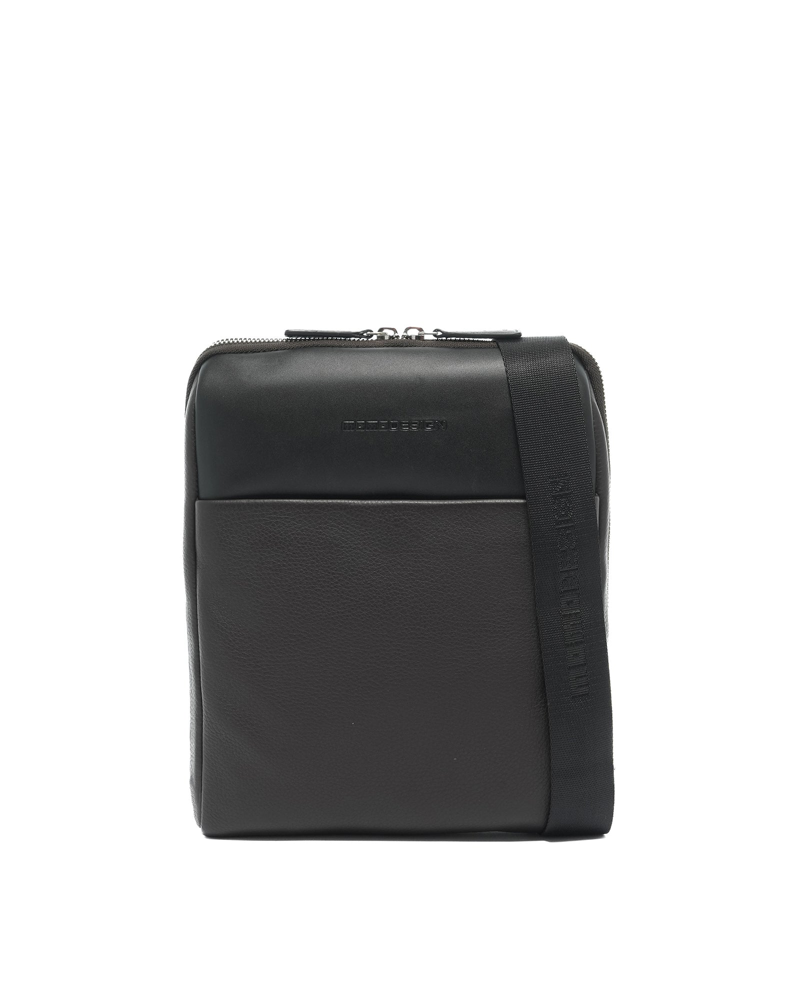 MO-32DO-COFFE BLACK Borsa a tracolla uomo in vera pelle Momo Design