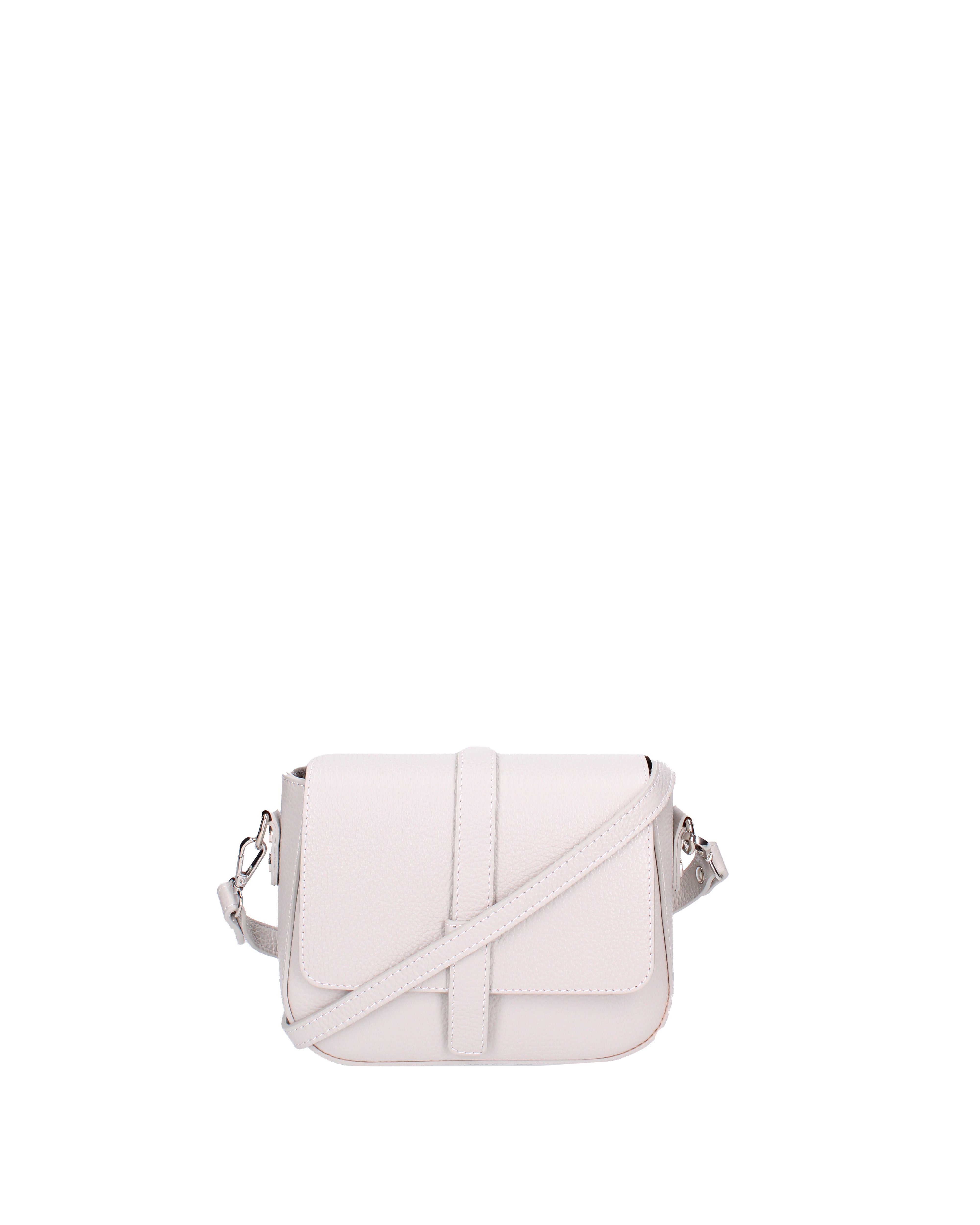 Borsa a tracolla da donna Vera pelle 07203-D86 GRIGIO PERLA Roberta Rossi