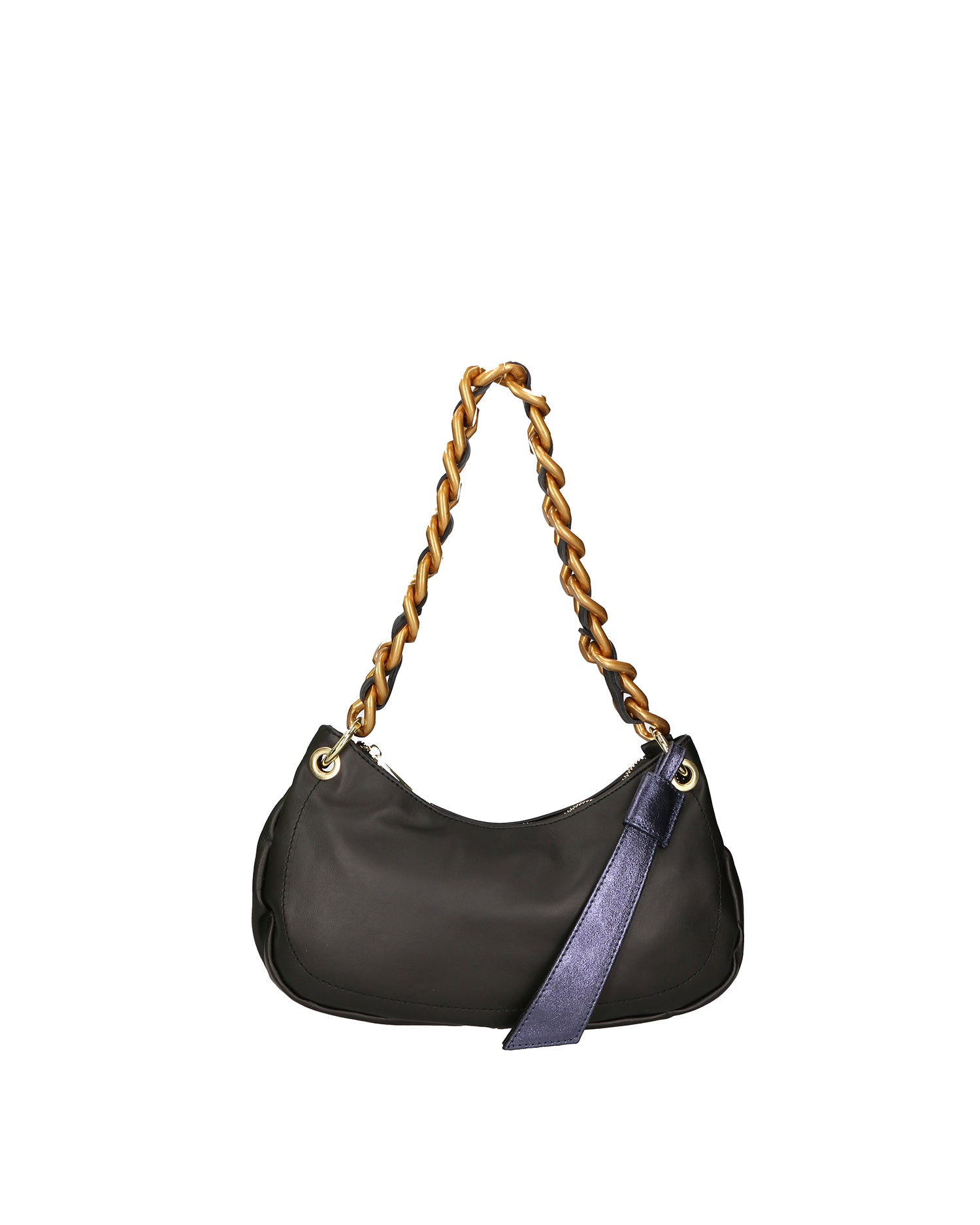 Ferrara Borsa a spalla da donna Vera pelle 05461-S28 NERO+L033 BLU Gave Lux