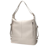 Vera pelle 07135-D86 GRIGIO PERLA Borsa a spalla convertibile Anjelica Viola Castellani