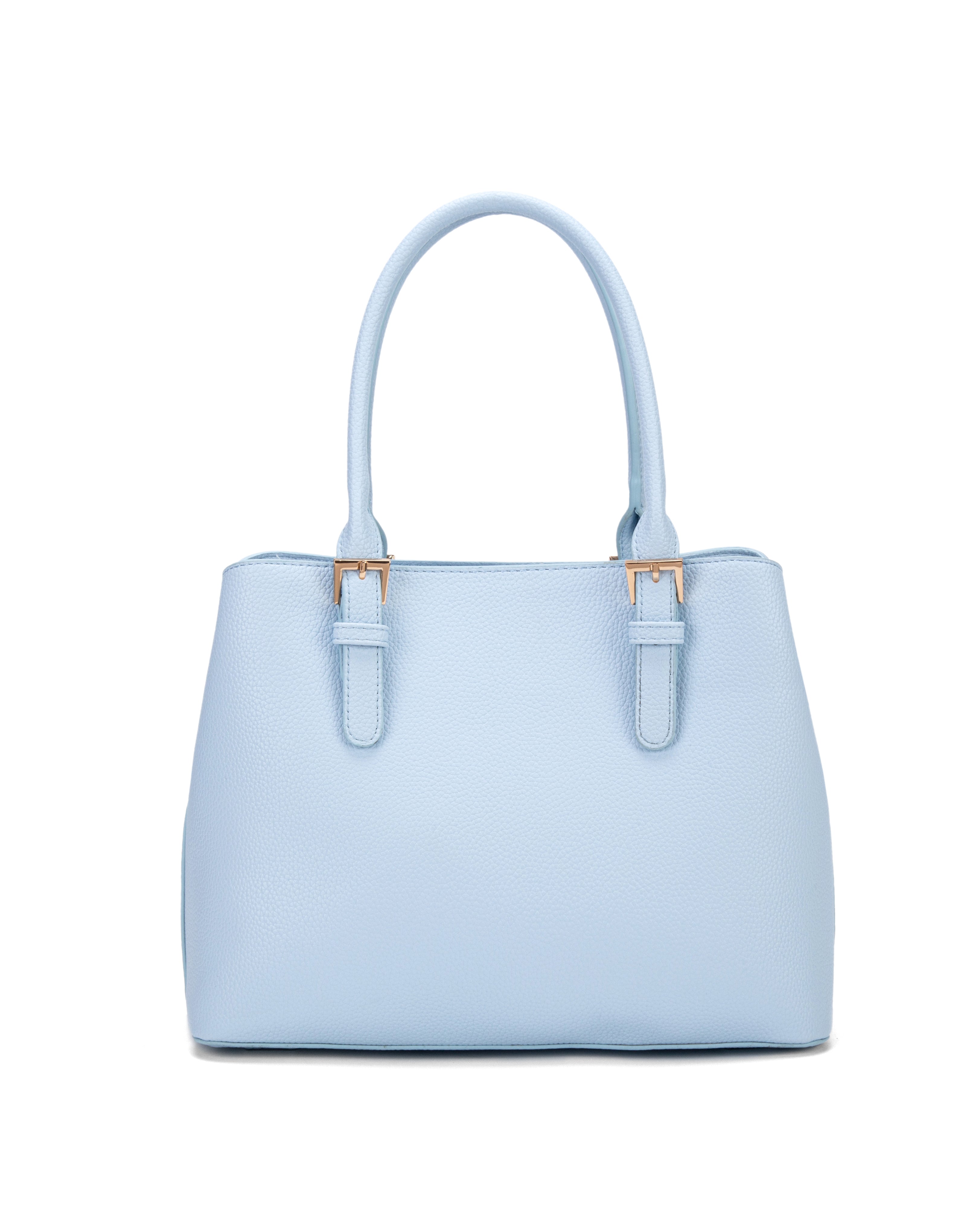 Borsa a mano da donna 100% pelle vegana PU 716-2PT-BABYBLUE Diana&co