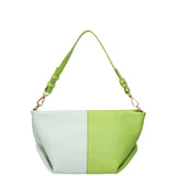 Borsa a spalla da donna Vera pelle 07165-D12 KIWI+D102 CIELO Roberta Rossi