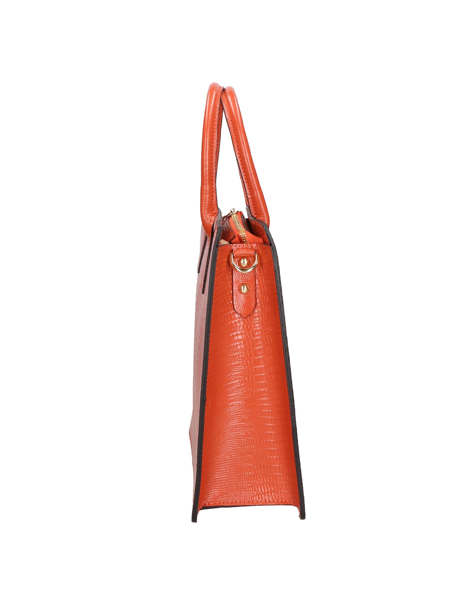 Giulia Borsa a mano da donna Vera pelle effetto cocco 468W-LU35 MATTONE Viola Castellani