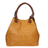 Elenia Borsa a mano da donna Vera pelle 80049-031 CUOIO SCURO Gave Lux