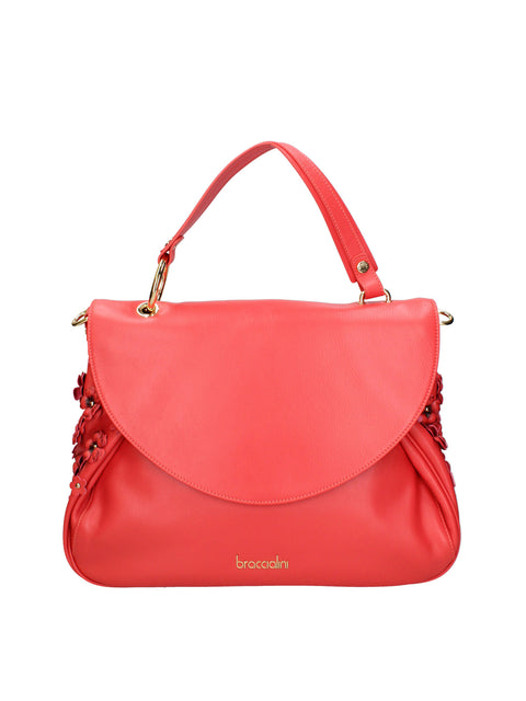 Zelia Ultra Borsa a mano da donna 100% pelle B17243-ROSSO