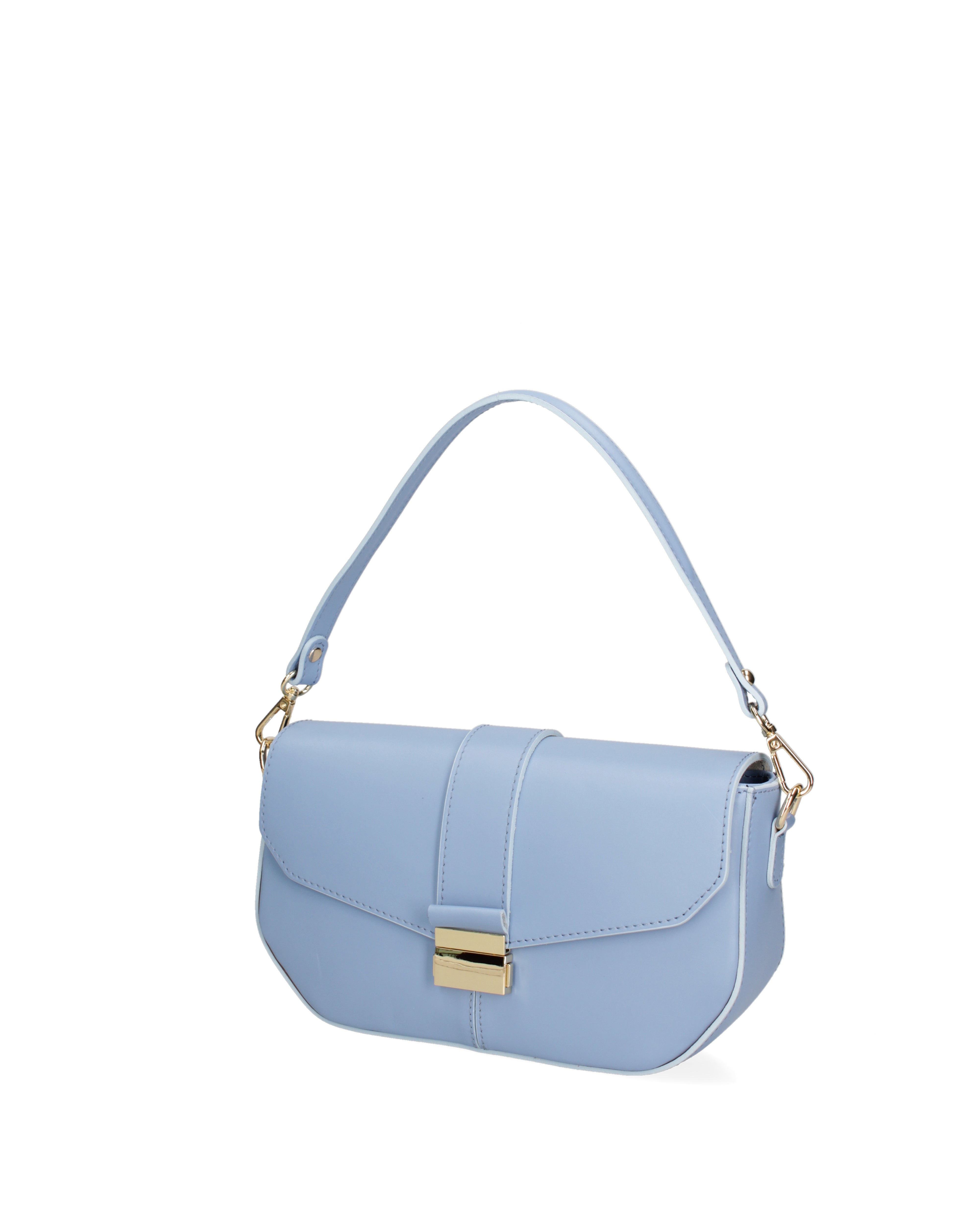 Borsa a spalla da donna Vera pelle 07229-L119 GRIGIO CHIARO Roberta Rossi