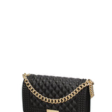 Borsa a mano donna 100% gomma FLAT PENKA M-BLACK-GOLD Marc Ellis