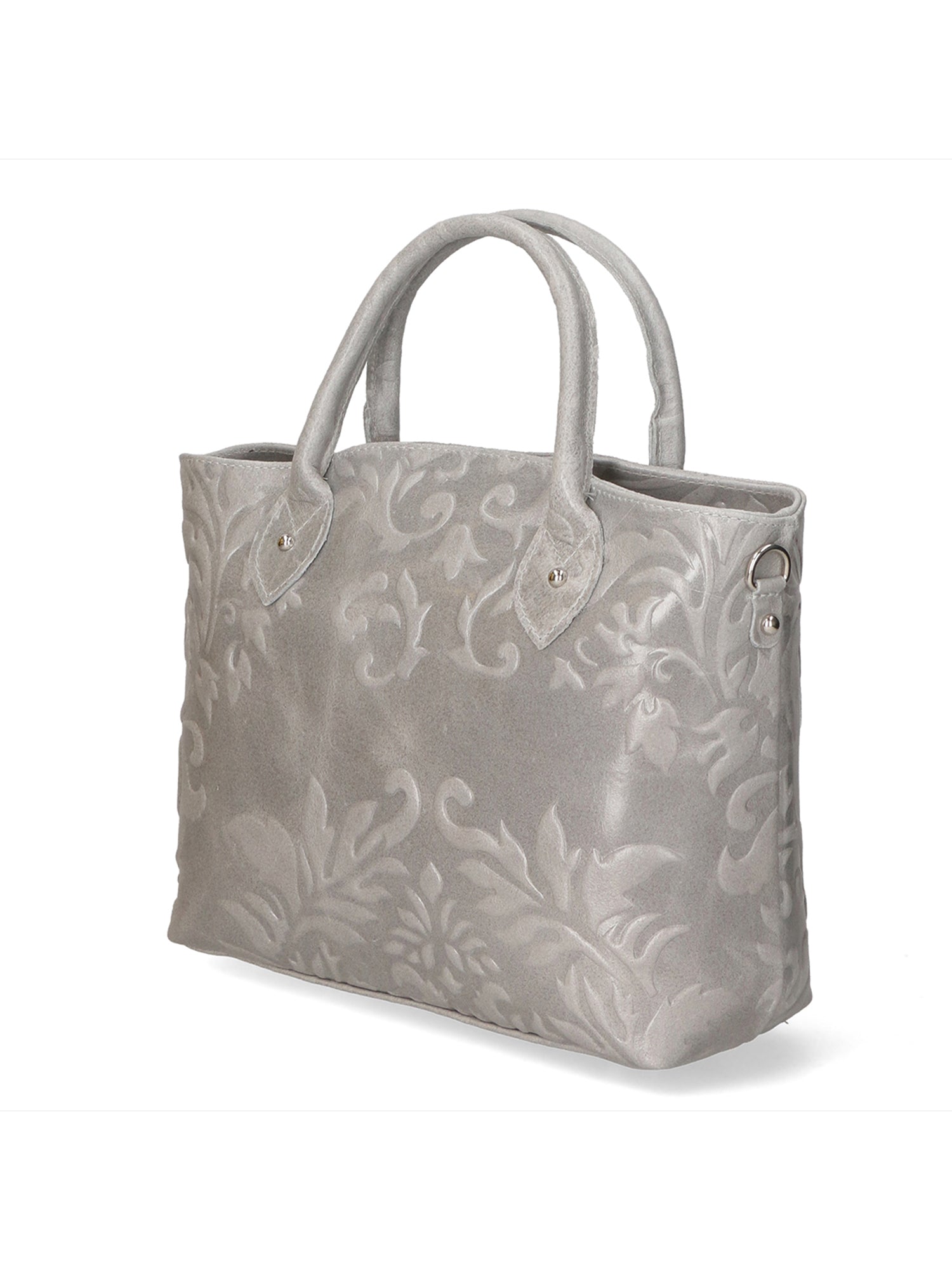 Enza Borsa a mano da donna Vera pelle 8007023FBG-020 GRIGIO CHIARO Gave Lux