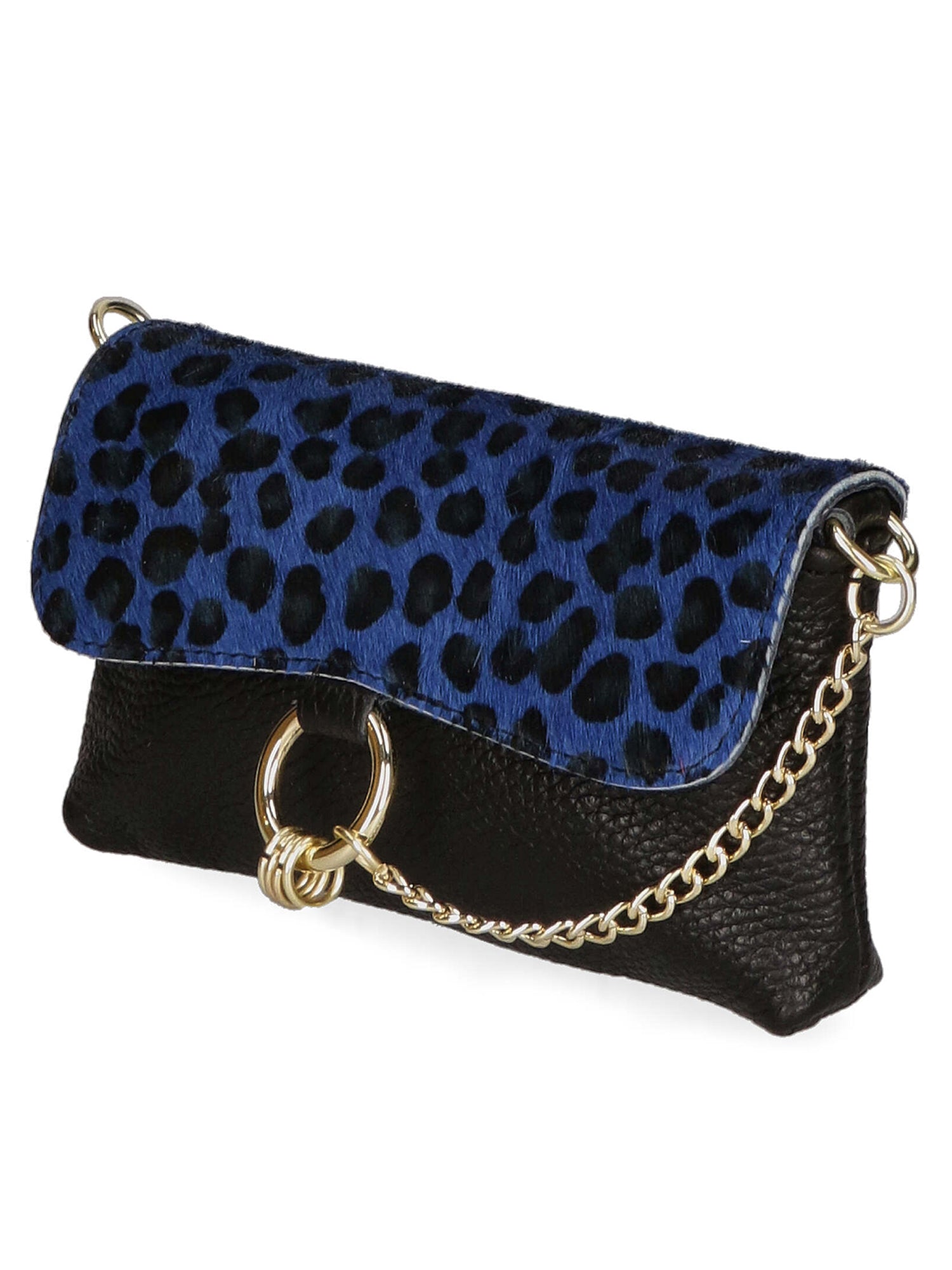 Safira Borsa a mano da donna Vera pelle 04760-LEO P BLU Gave Lux