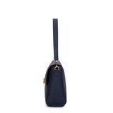 Borsa a spalla da donna 100% pelle vegana PU 740-1PT-NAVY BLUE Diana&co