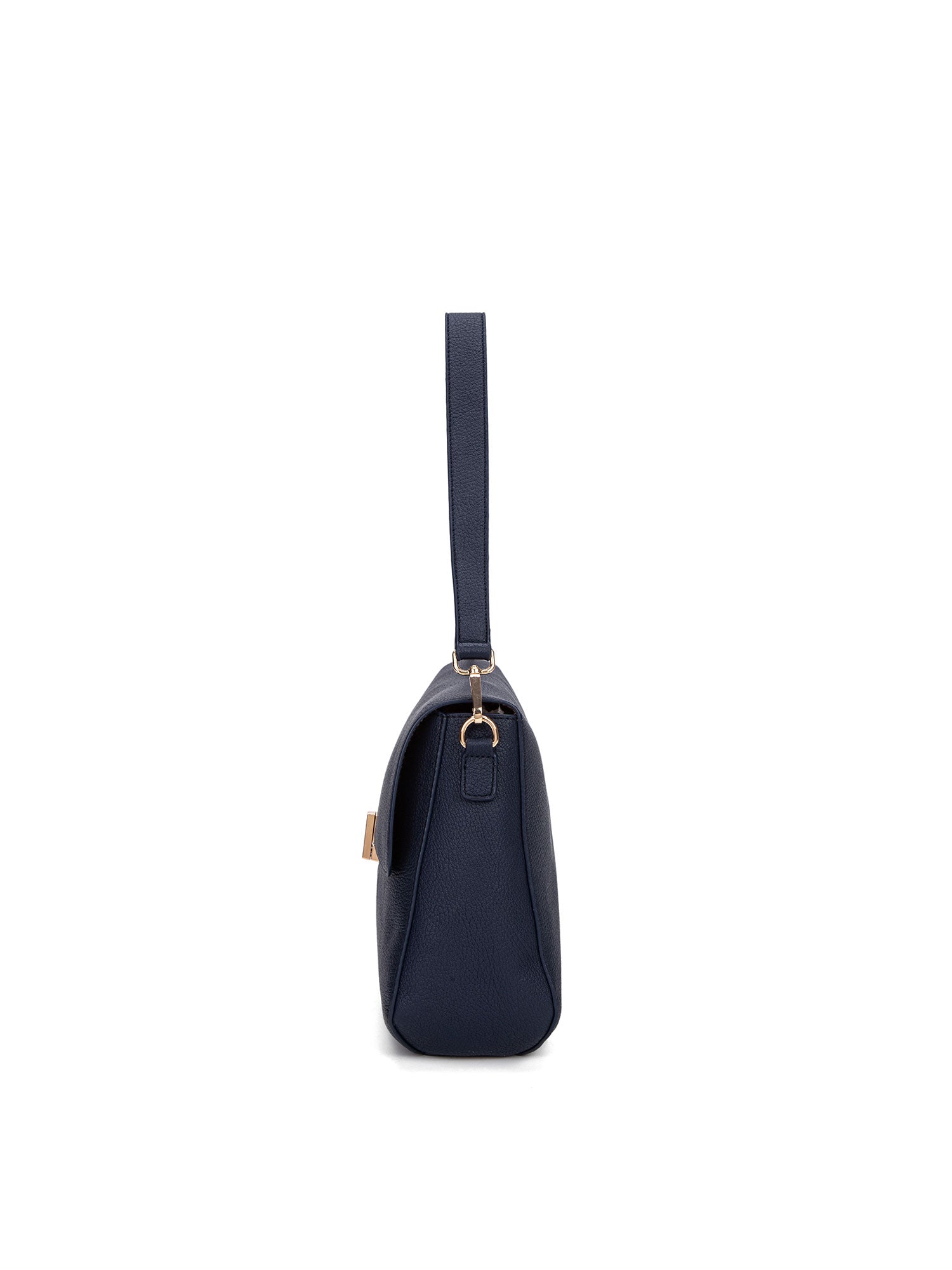 Borsa a spalla da donna 100% pelle vegana PU 740-1PT-NAVY BLUE Diana&co