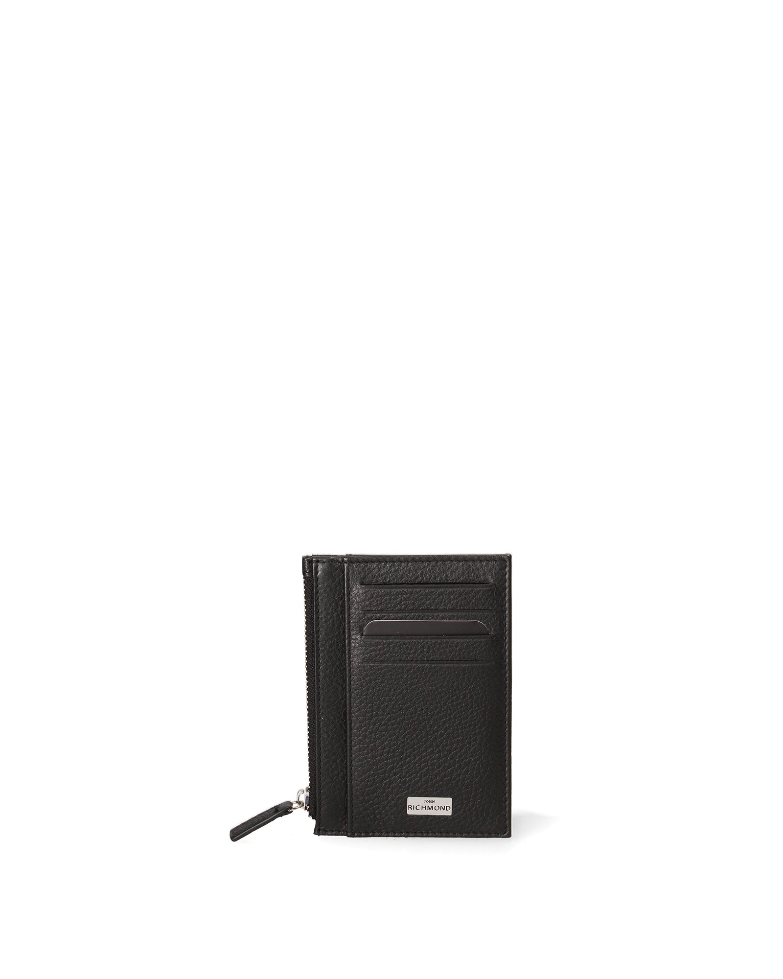 Portacarte da uomo in vera pelle Con Zip JR-W10-BLACK John Richmond