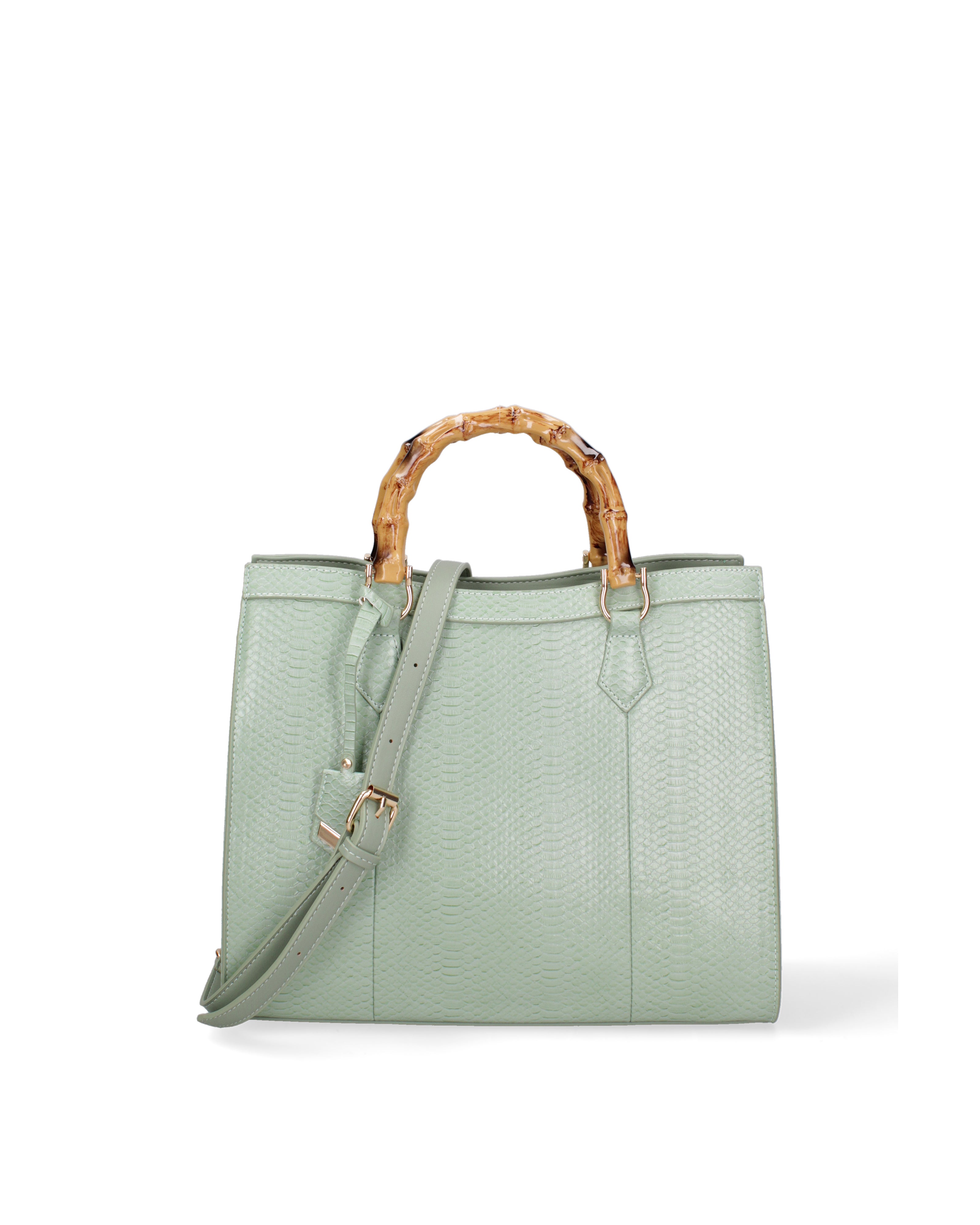 Borsa a spalla da donna Ecopelle vegana DC3333-3-WATER GREEN Diana&co