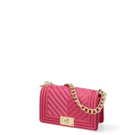 Borsa a mano da donna 100% Pvc FLAT-S 24-CHERRY - GOLD Marc Ellis