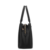 Borsa a mano da donna 100% pelle vegana PU 716-2PT-BLACK Diana&co