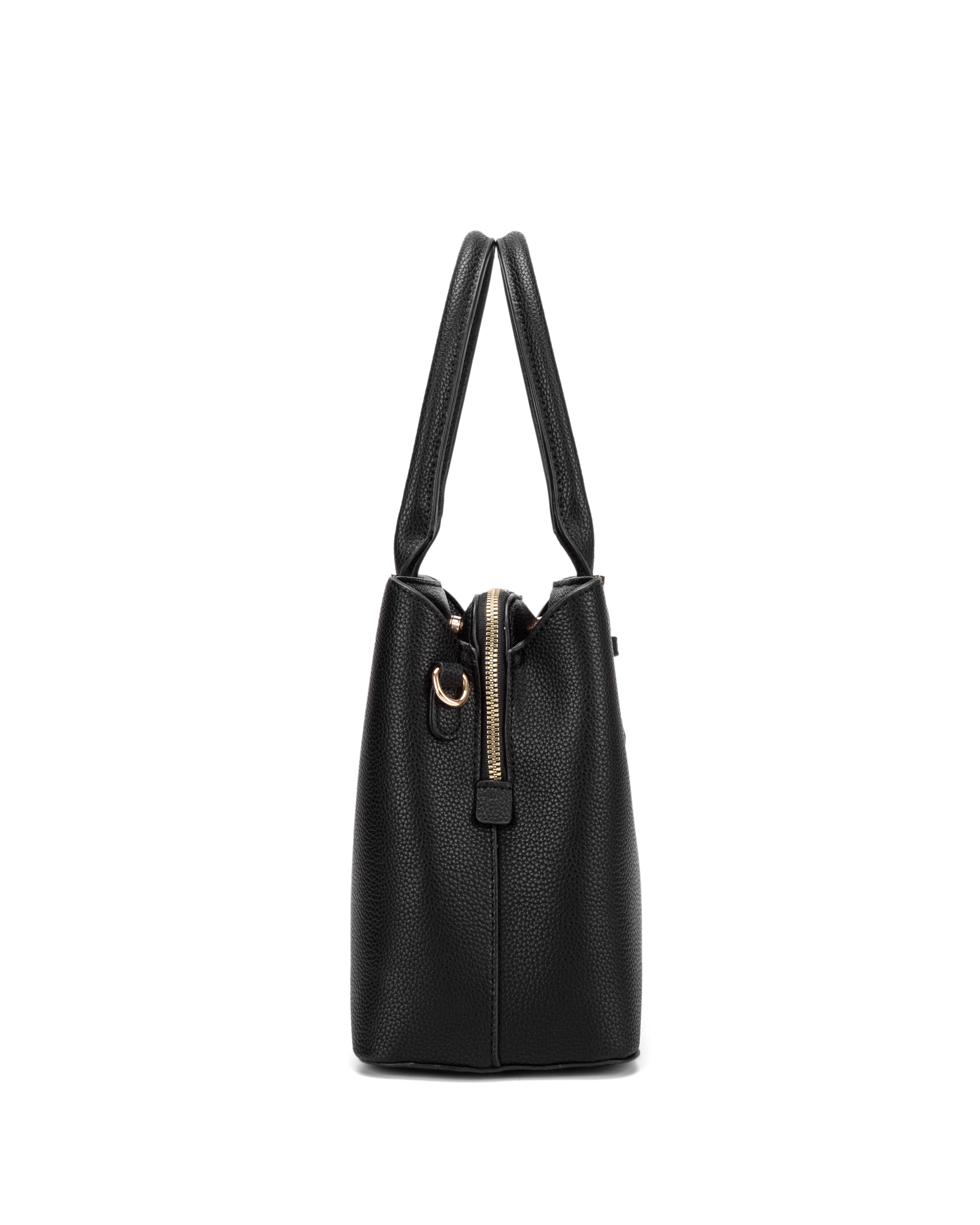 Borsa a mano da donna 100% pelle vegana PU 716-2PT-BLACK Diana&co