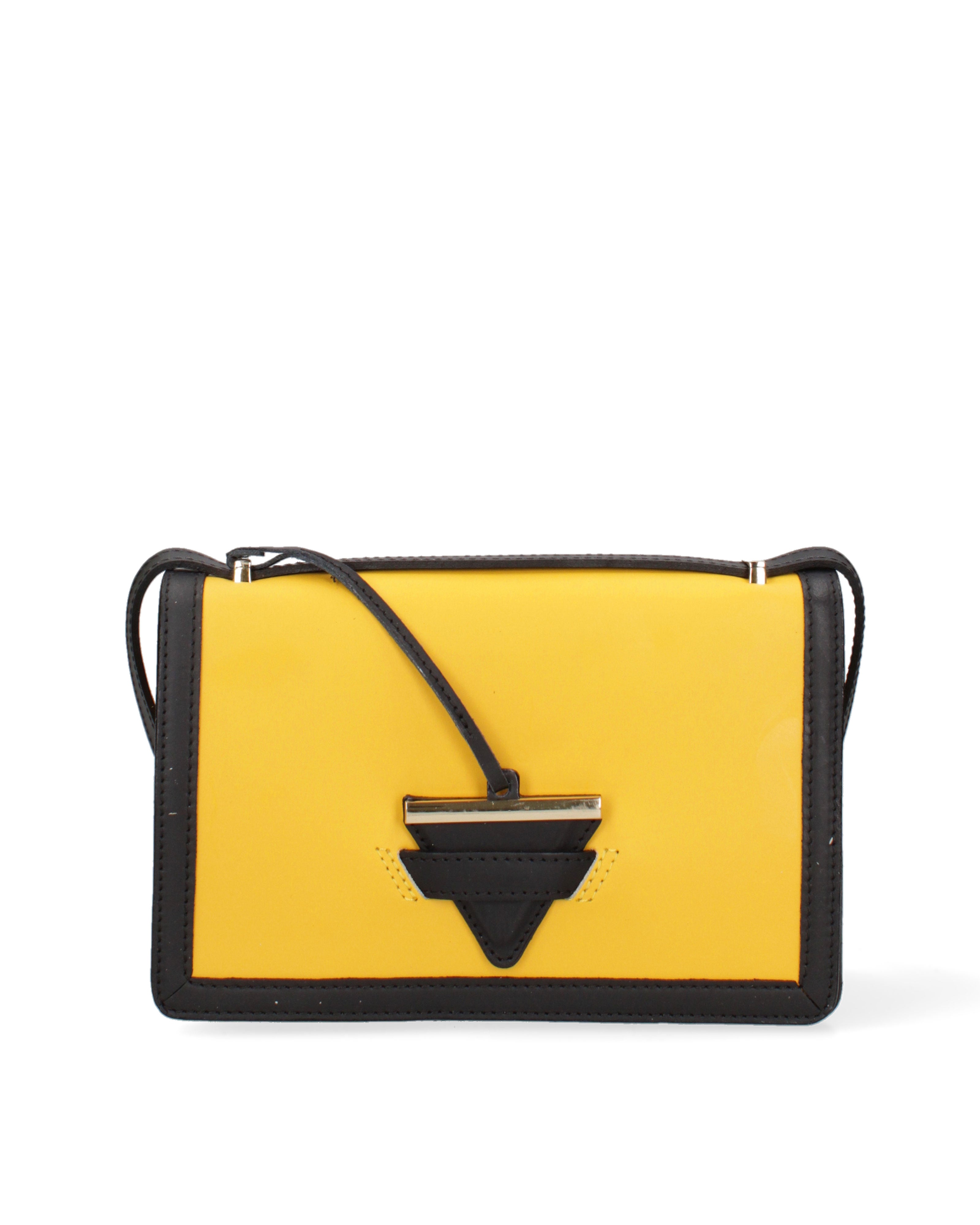 Ardena Borsa a tracolla da donna Vera pelle 1324-GIALLO+NERO Gave Lux