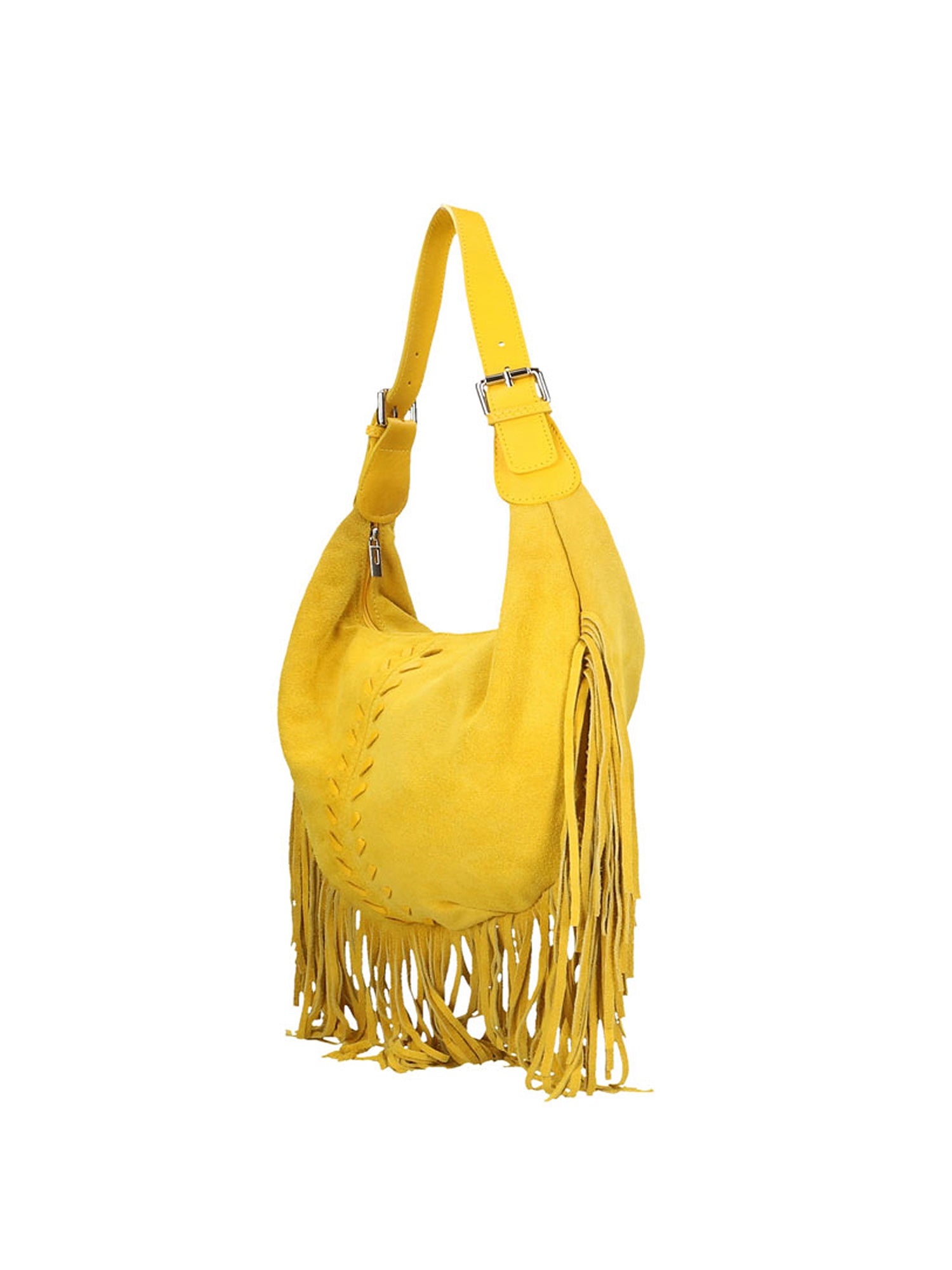 Zefira Borsa a spalla da donna Pelle Scamosciata 8630-GIALLO YELLOW Gave Lux