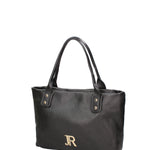 Borsa a mano da donna 100% vera pelle JR-W-1157-JRDO-BLACK + GOLD John Richmond