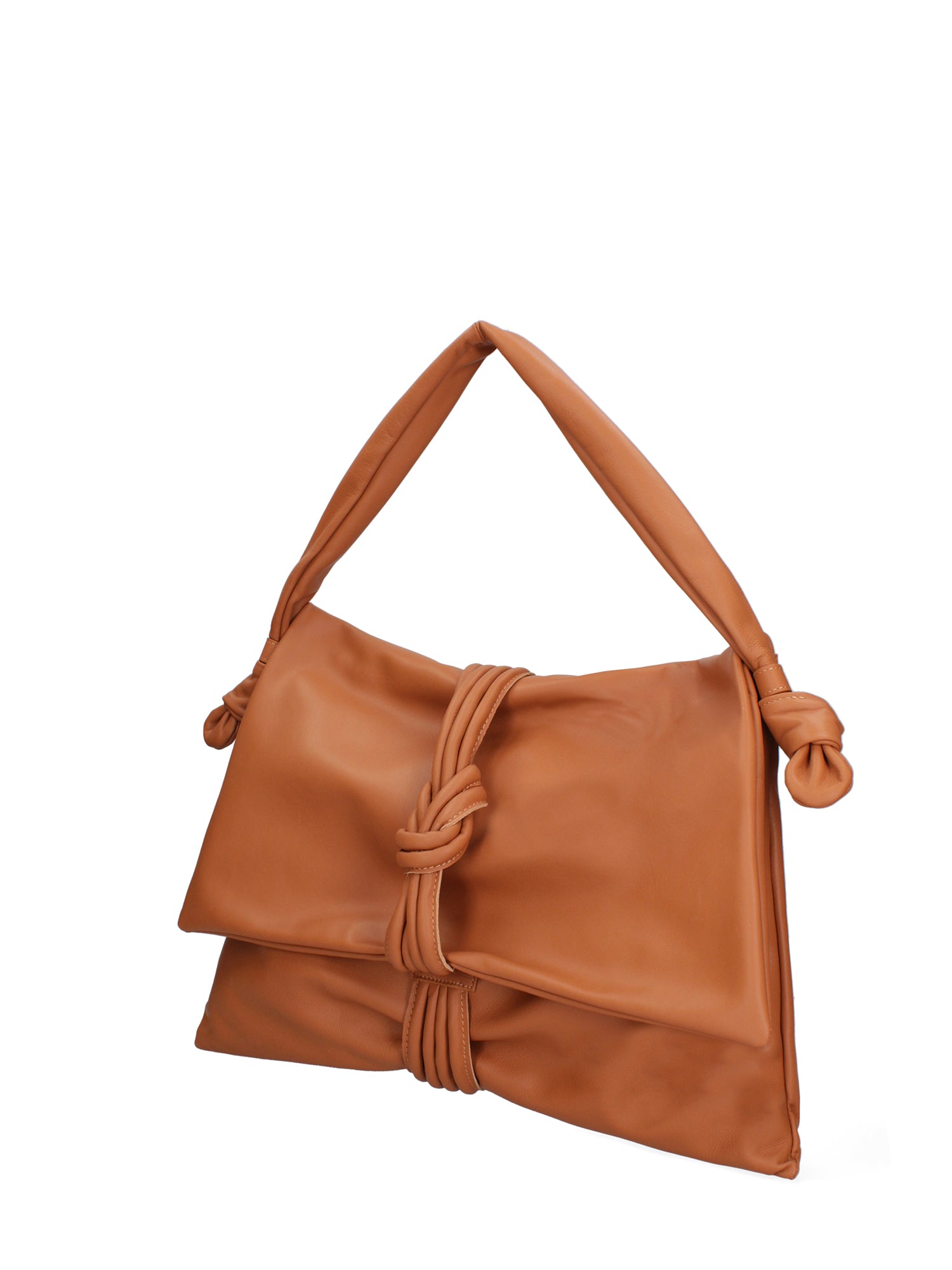 Borsa a spalla da donna Vera pelle 07171-S44 CUOIO Viola Castellani