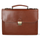 Dafne Borsa da lavoro unisex Vera pelle 7004-MARRONE Gave Lux
