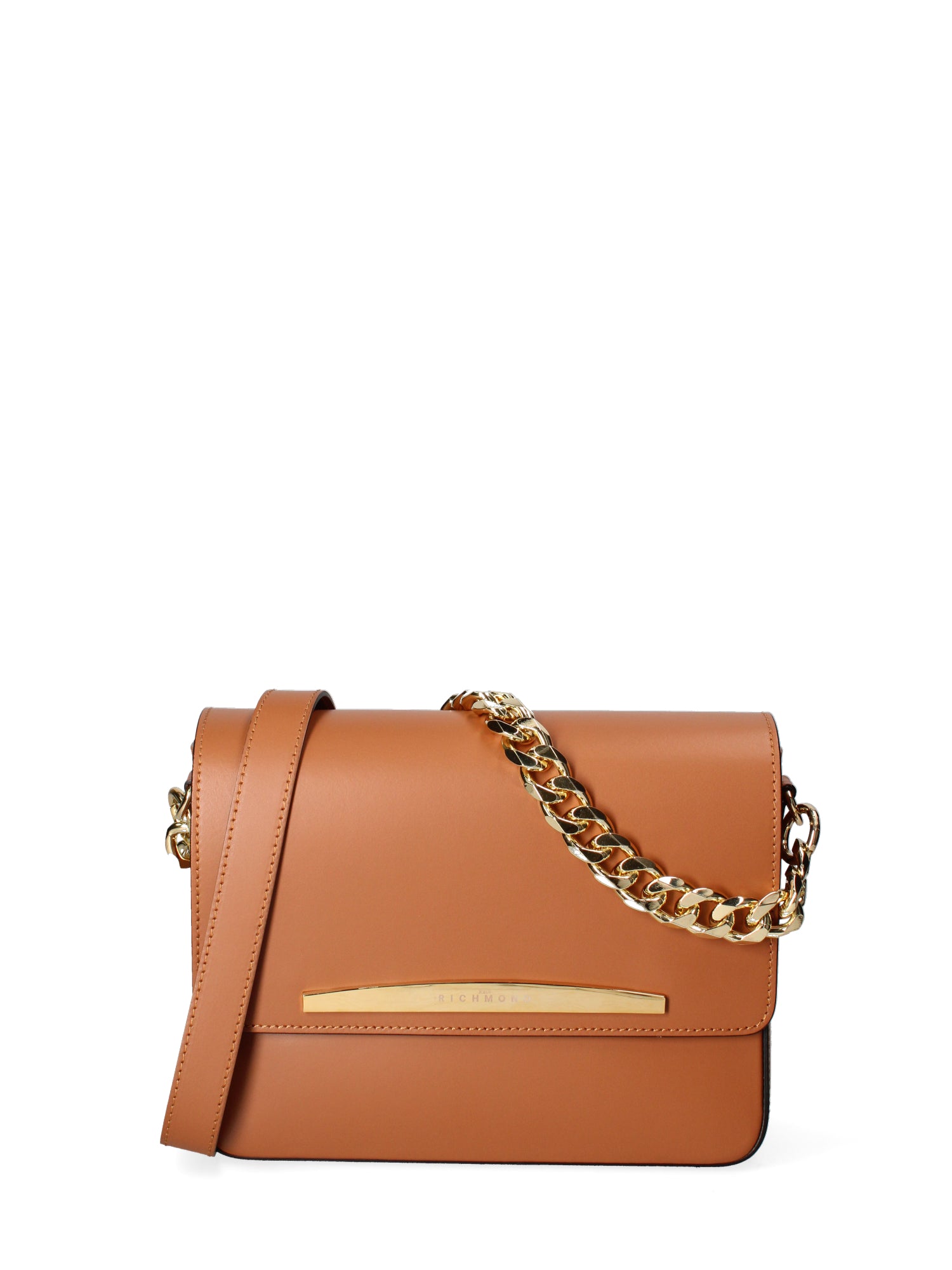 Borsa a tracolla da donna Vera pelle ruga JR-W-1126RU-CUOIO-GOLD John Richmond