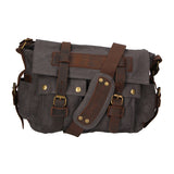 Melania Borsa a spalla unisex Canvas e vera pelle ZG3016-NERO BLACK Gave Lux