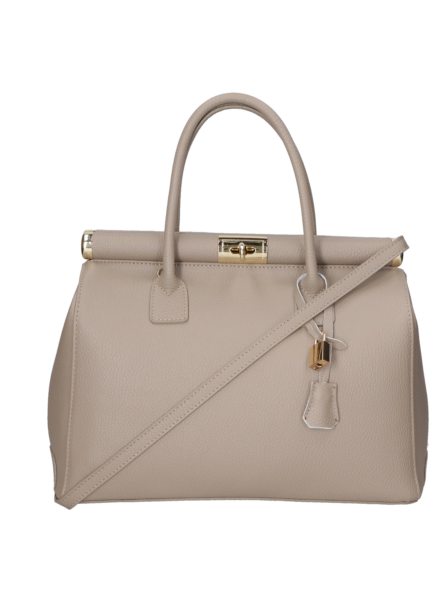 Aleria Borsa a mano da donna Vera pelle 8005-D07 TAUPE CHIARO Gave Lux
