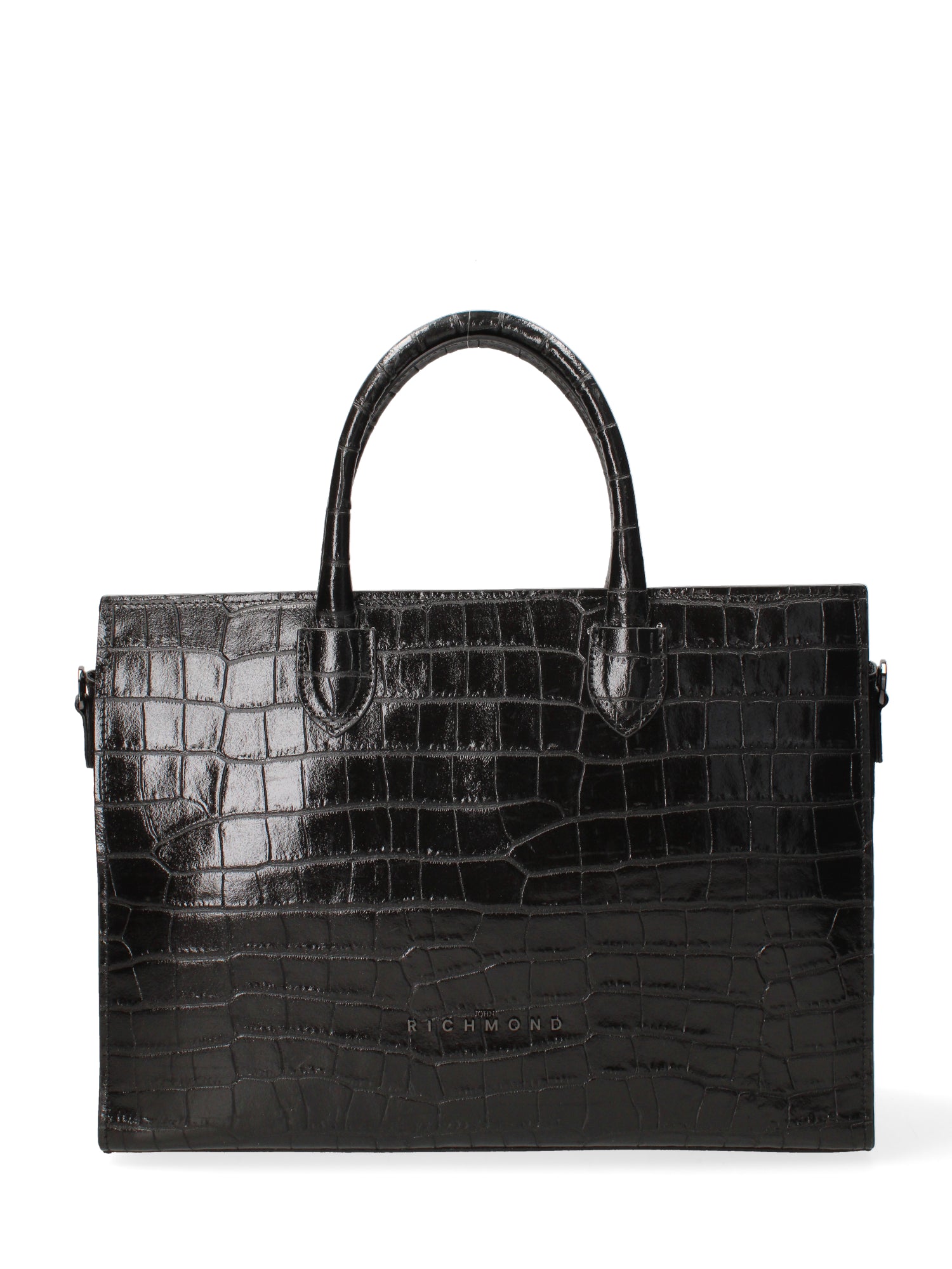 Borsa a mano da donna Vera pelle effetto cocco JR-W-1023-BLACK John Richmond